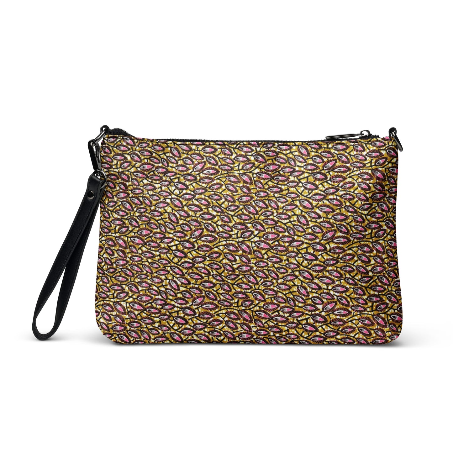 Pink Brown Ankara Crossbody Bag