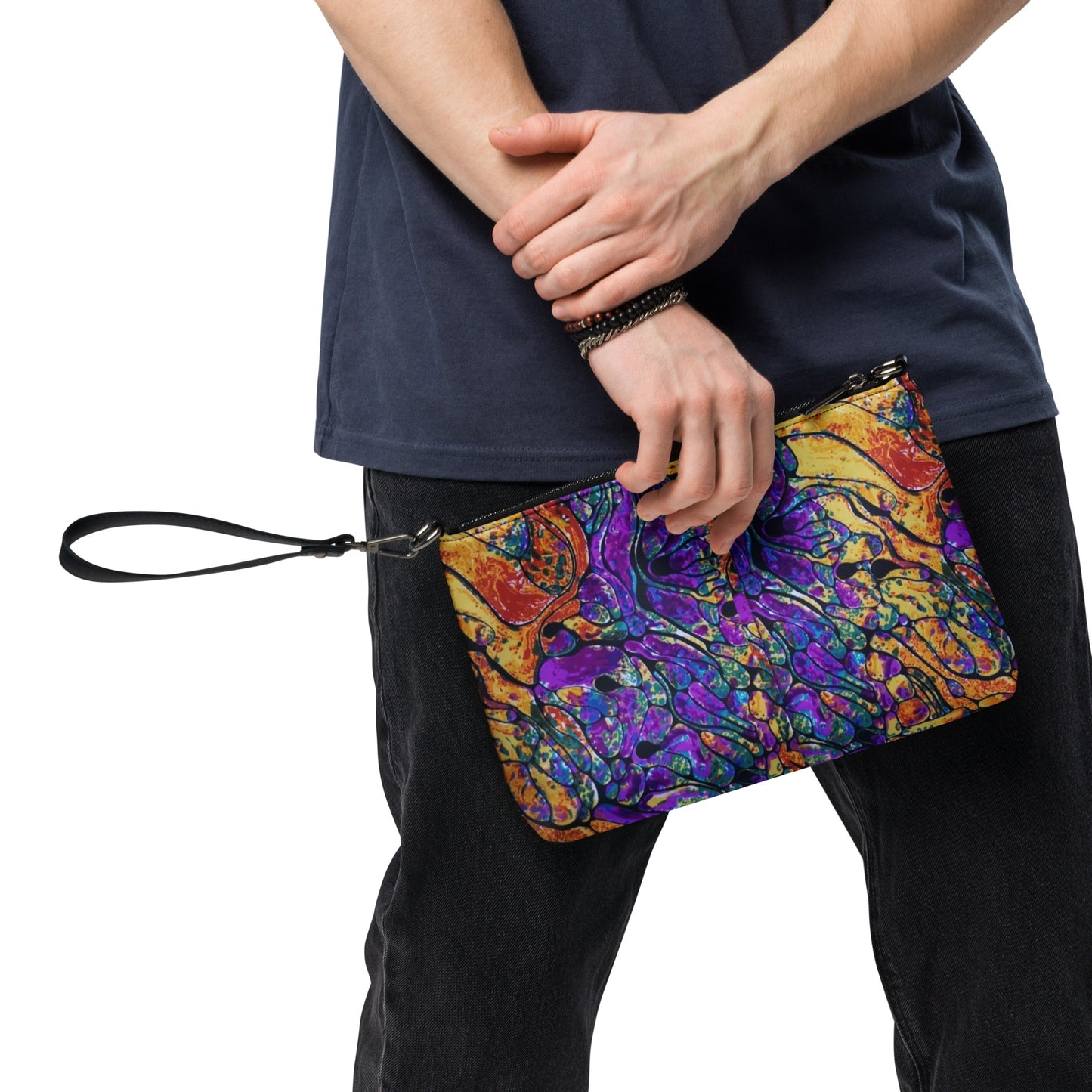 Purple Abstract Ankara Crossbody Bag