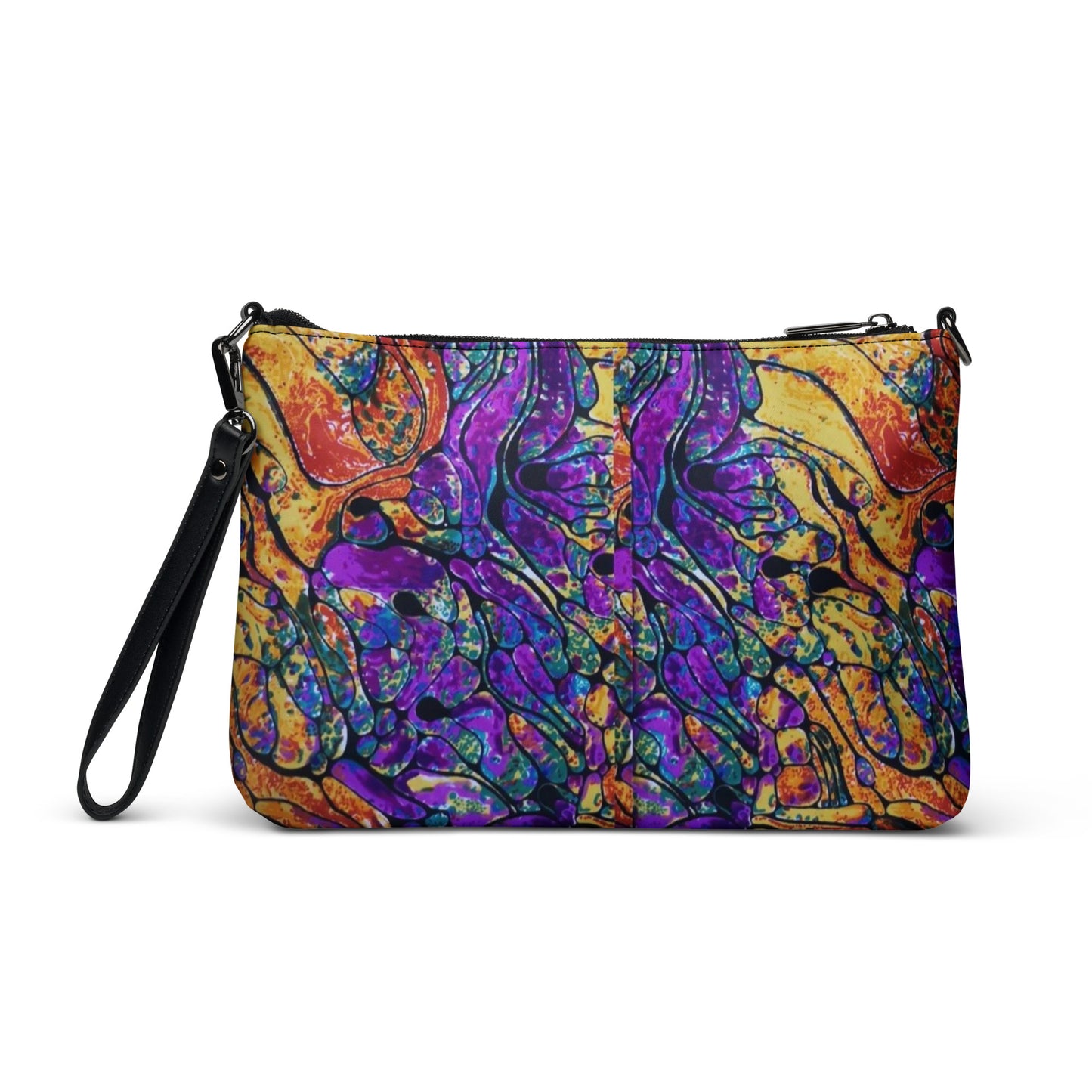 Purple Abstract Ankara Crossbody Bag