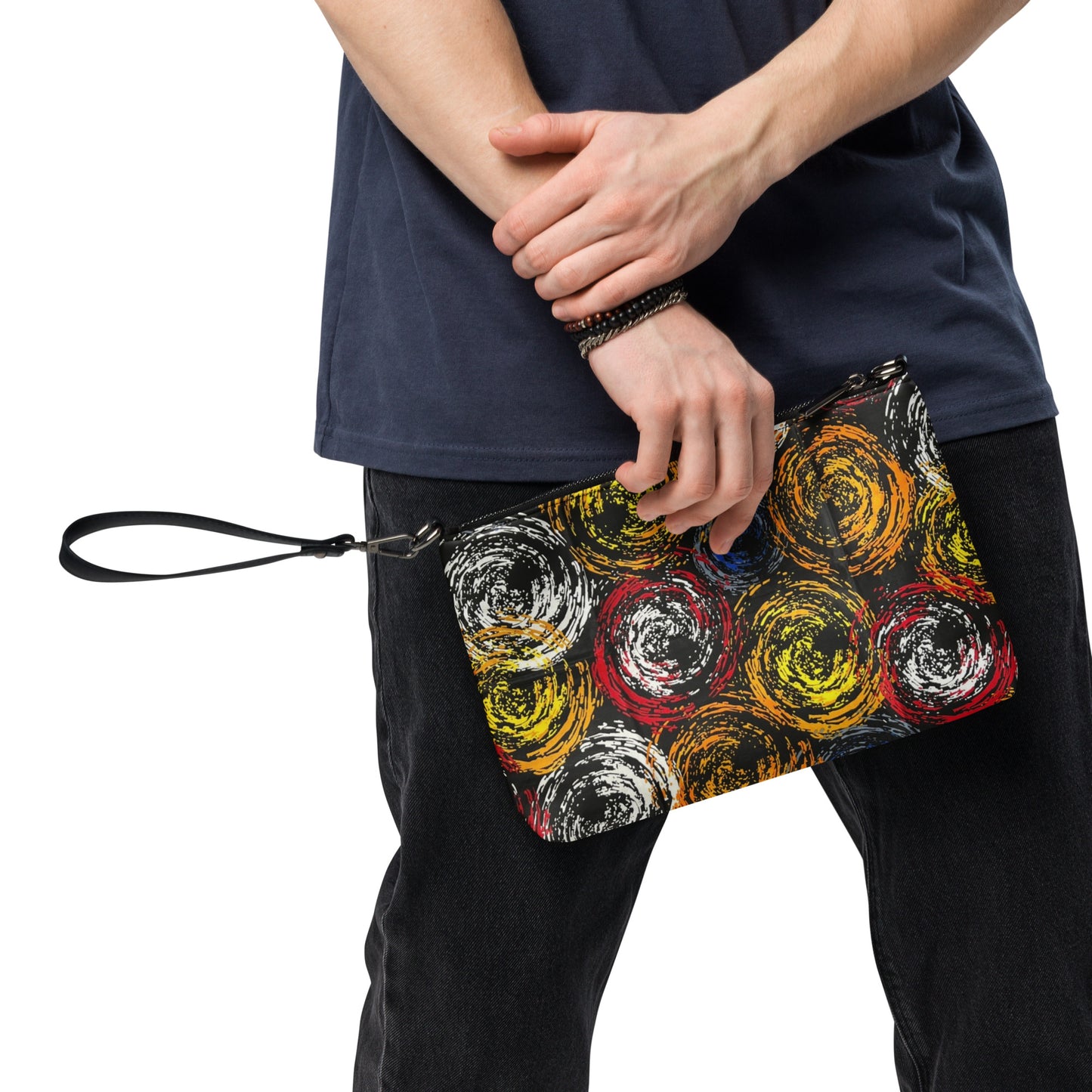 Vibrant Colourful Swirls Ankara Crossbody Bag