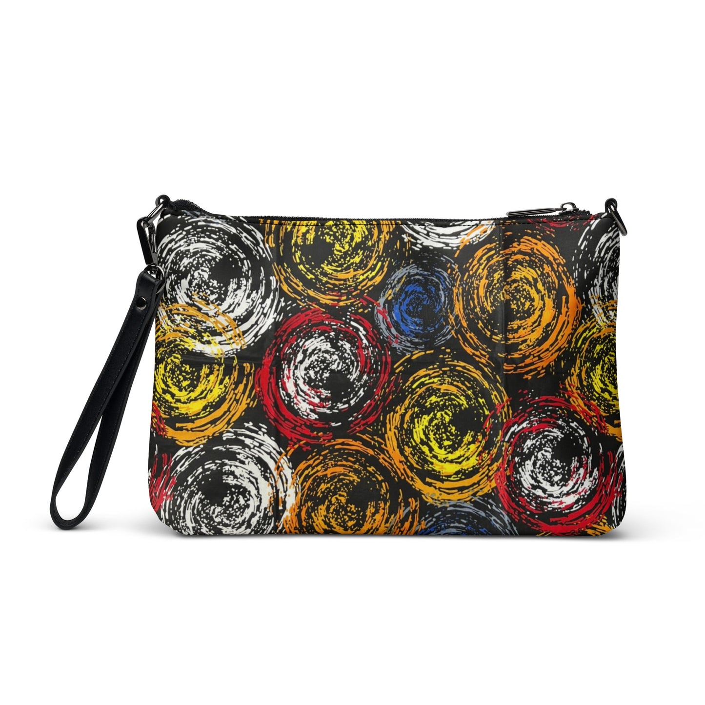 Vibrant Colourful Swirls Ankara Crossbody Bag