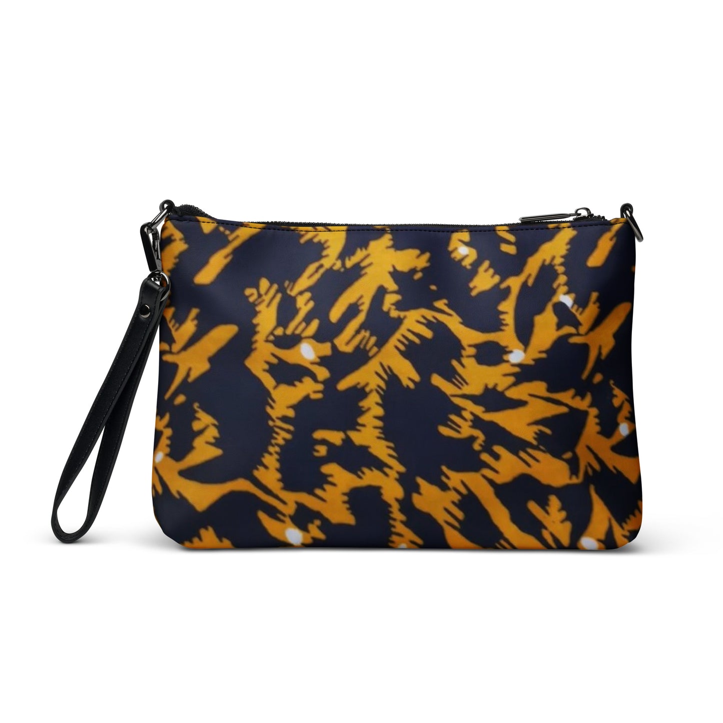 Yellow Leopard Ankara Crossbody Bag