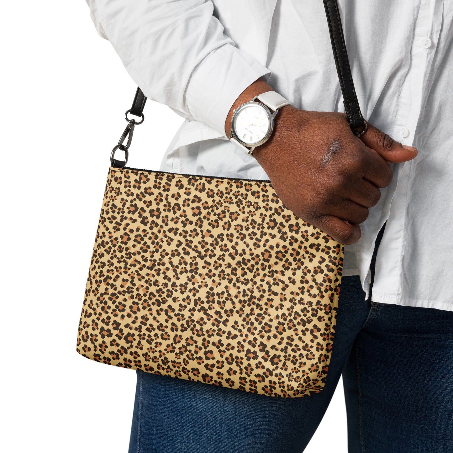 Brown Leopard Crossbody Bag