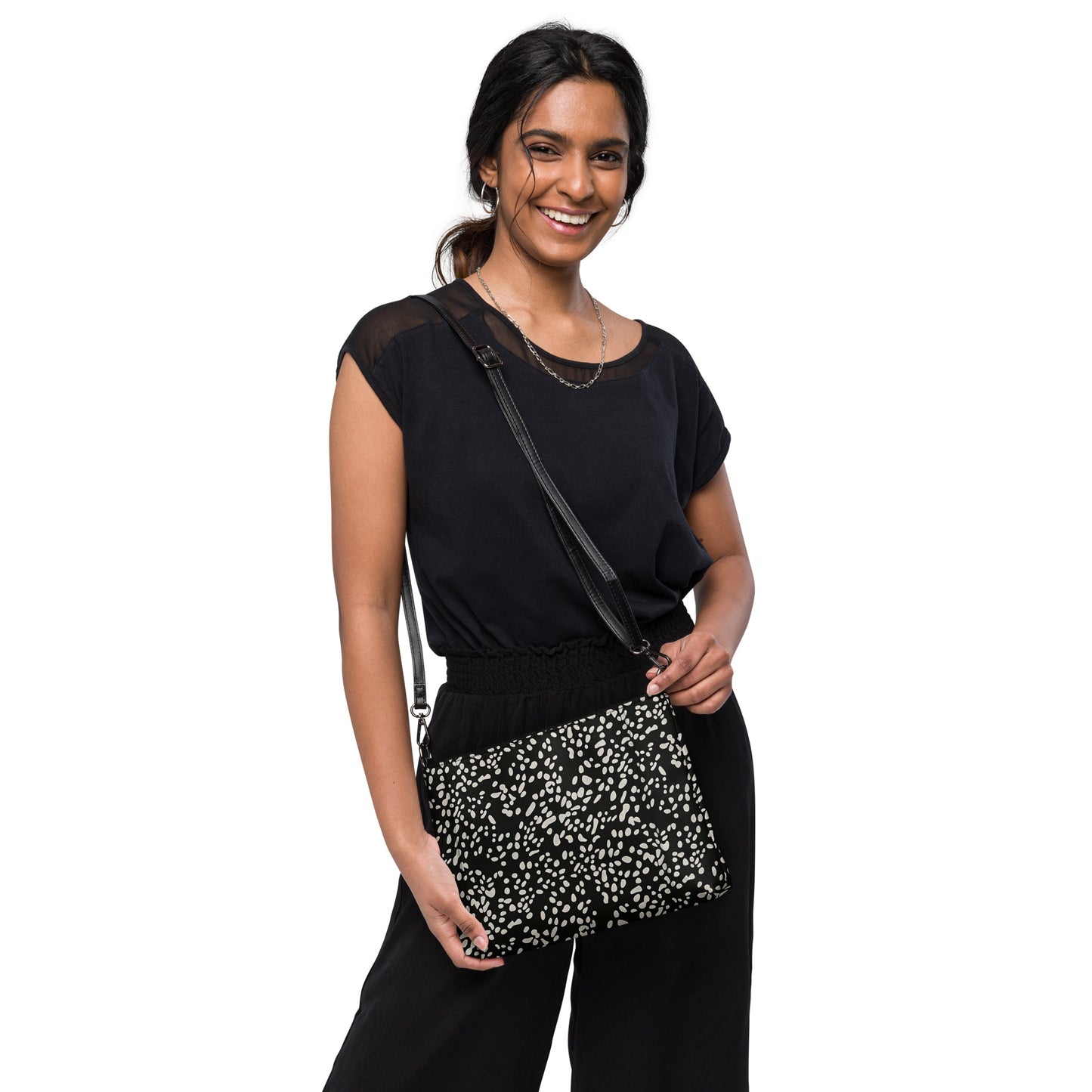 White Dots Crossbody Bag