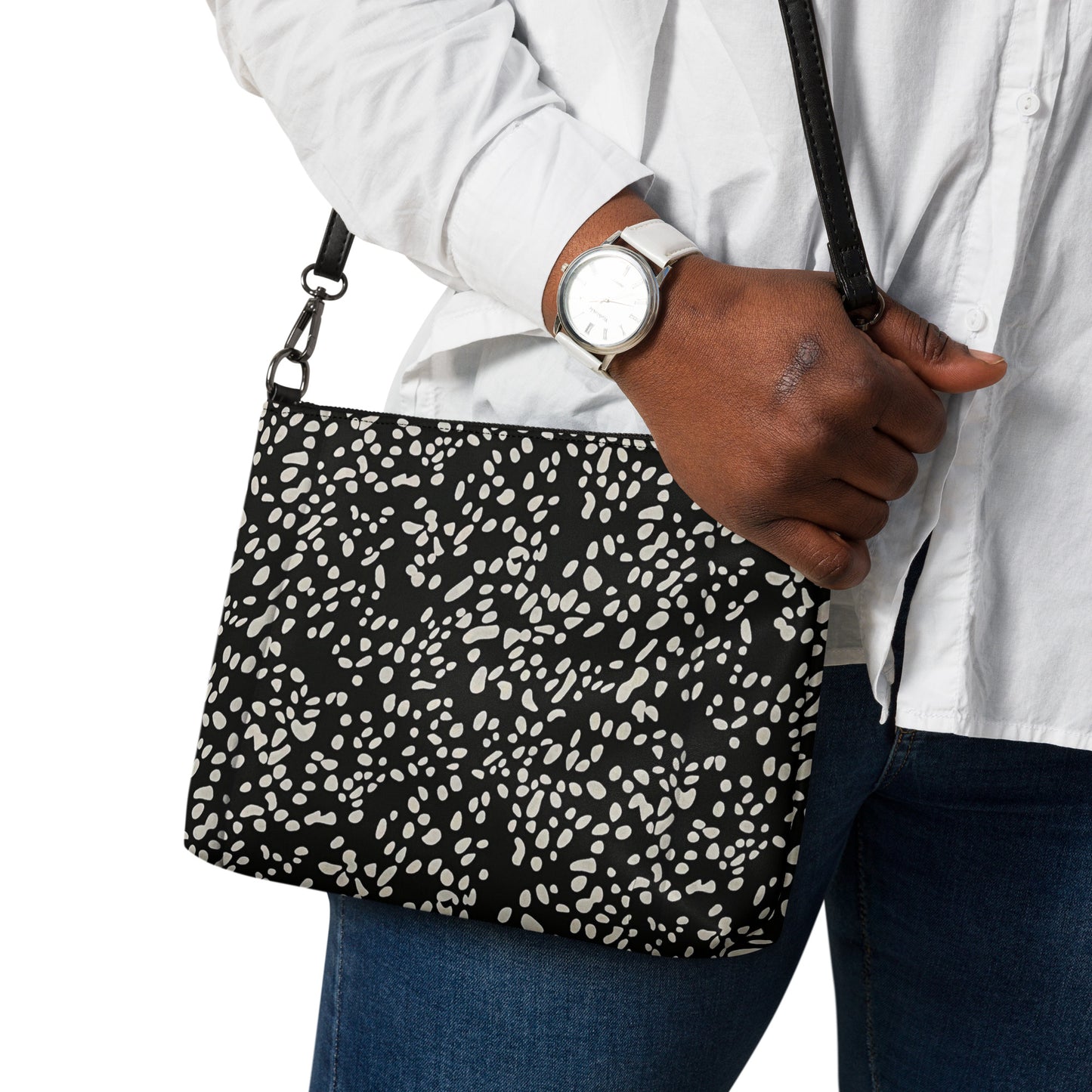 White Dots Crossbody Bag