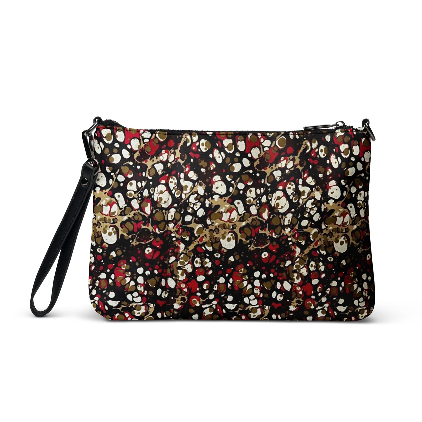 Red Abstract Adire Crossbody Bag