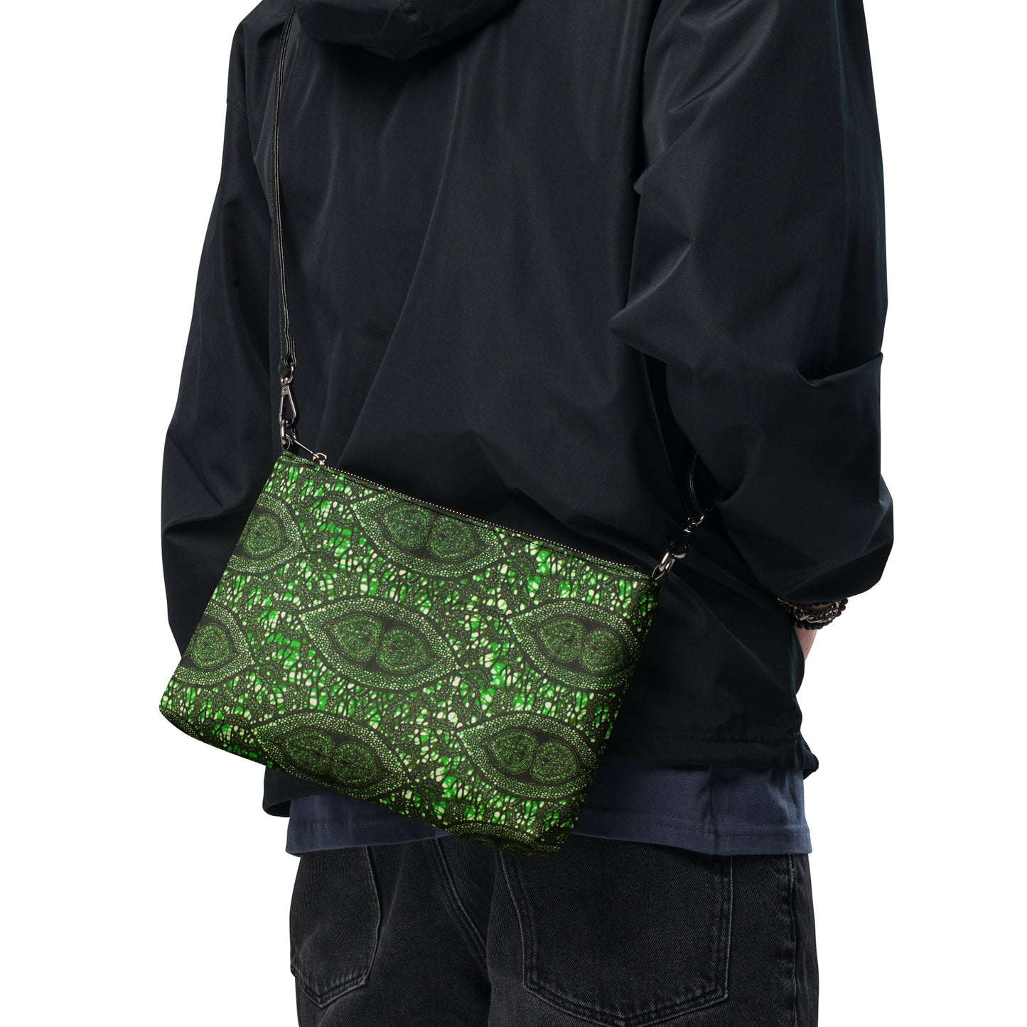 Green Peas Ankara Crossbody Bag