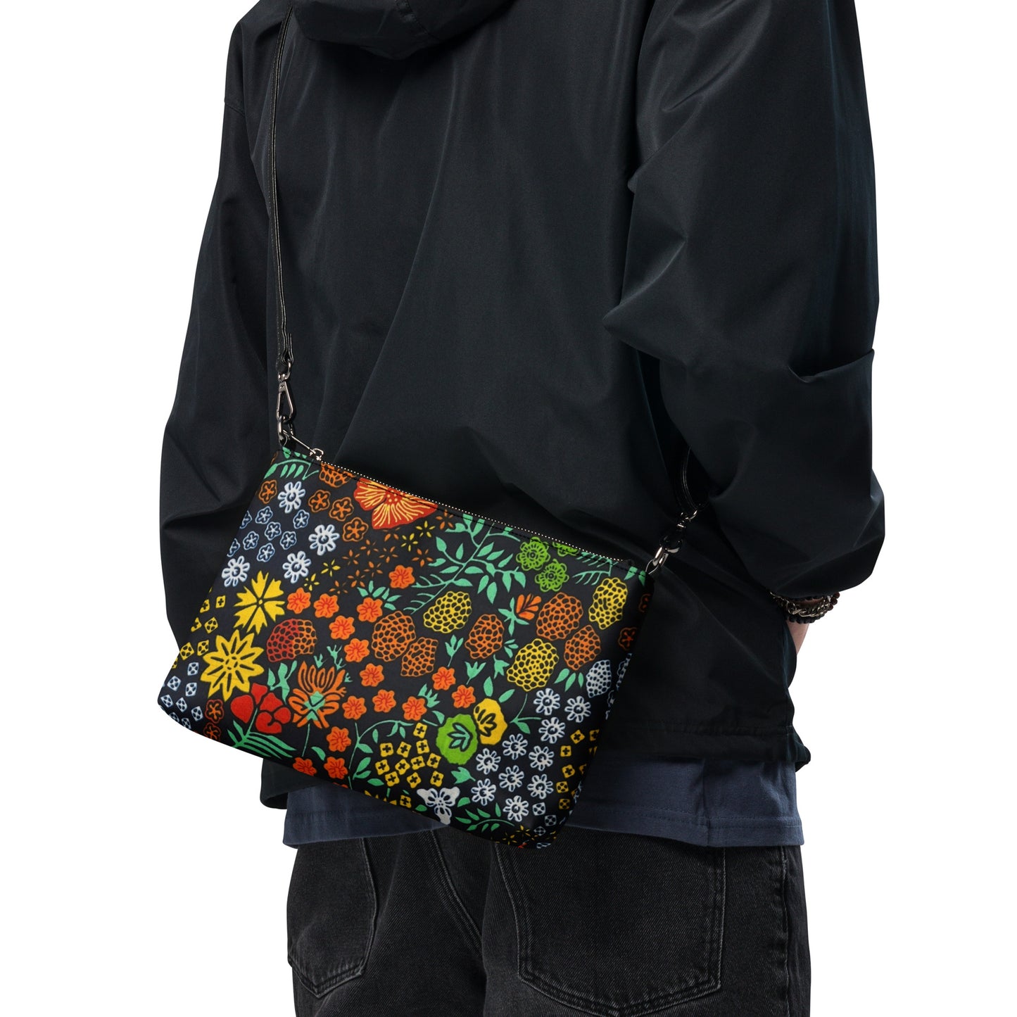 Multicolour Floral Ankara Crossbody Bag