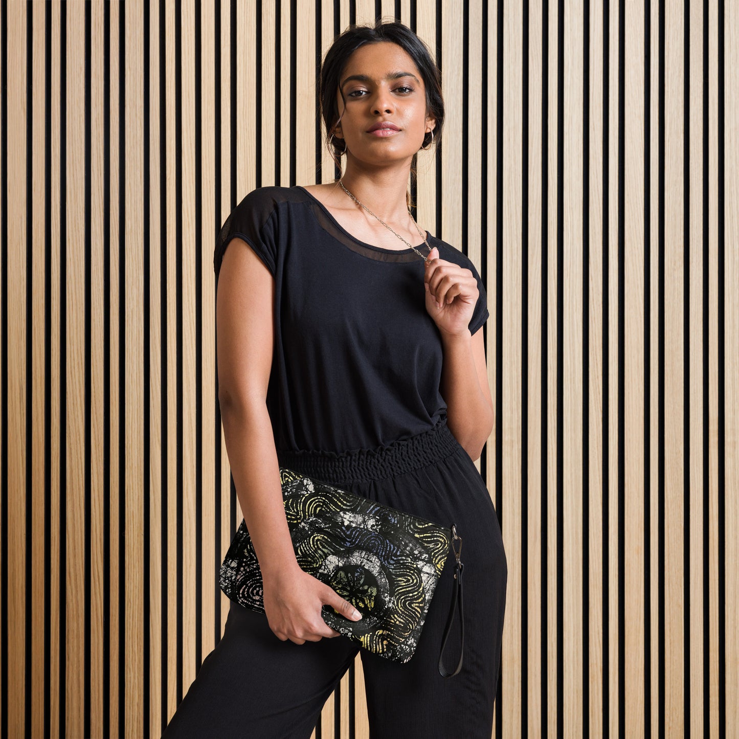 Circles And Swirls Indigo Adire Crossbody Bag