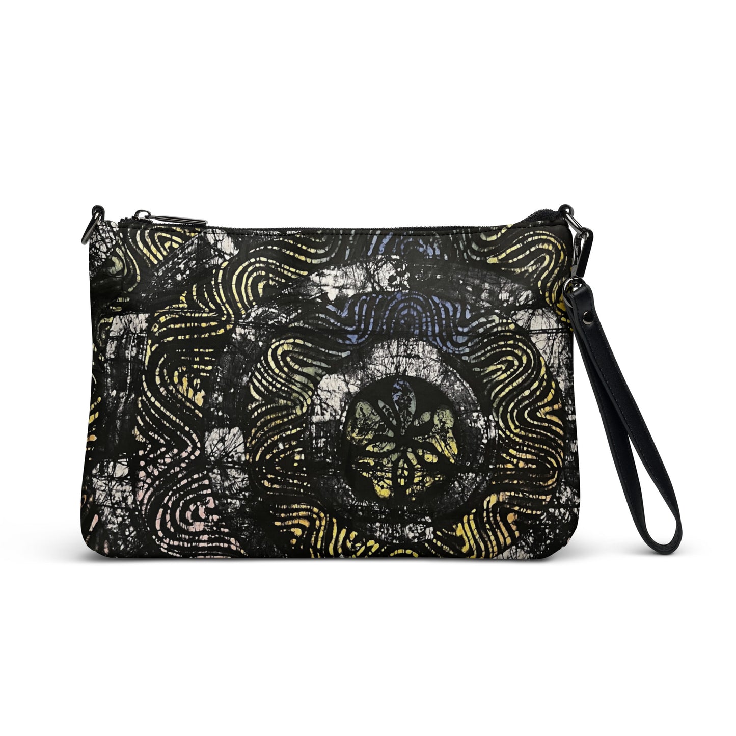 Circles And Swirls Indigo Adire Crossbody Bag