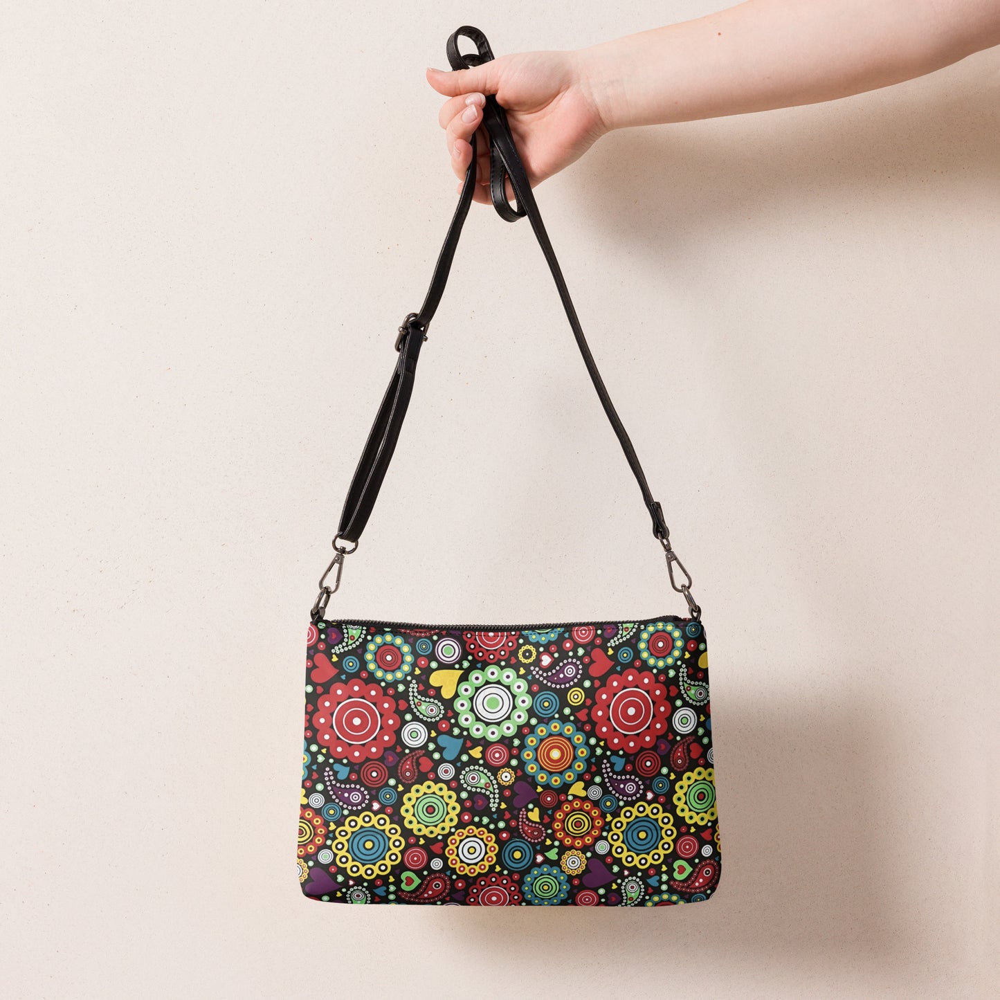 Colourful Mandala African Print Crossbody Bag