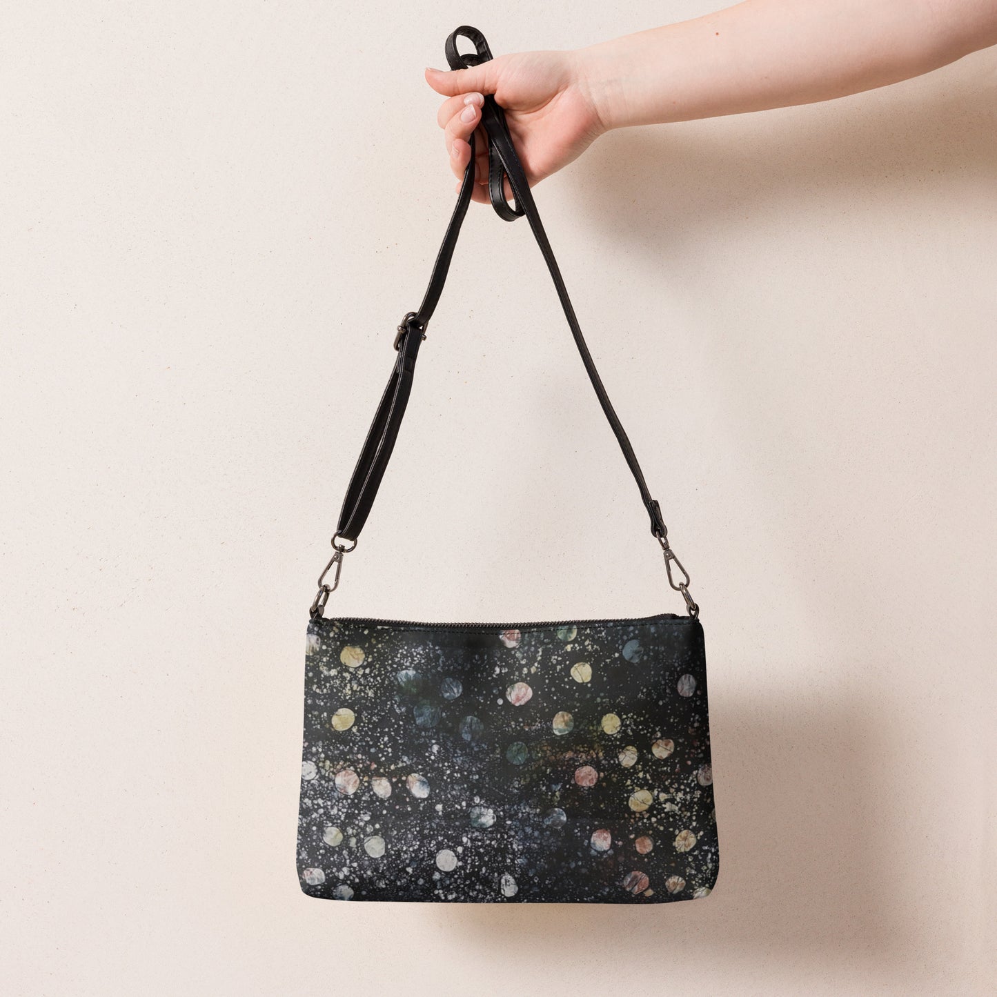 Black African Dots Adrire Crossbody Bag