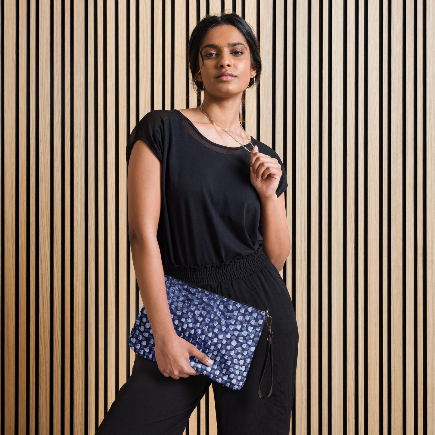 Blue Dotted Adire Crossbody Bag