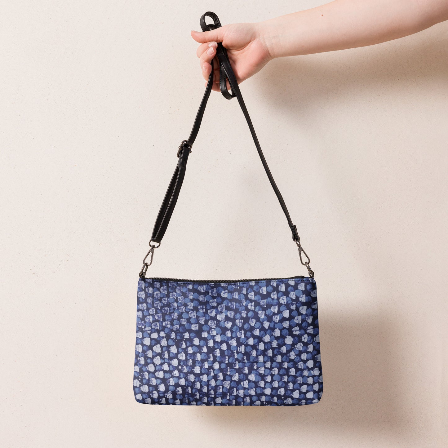 Blue Dotted Adire Crossbody Bag