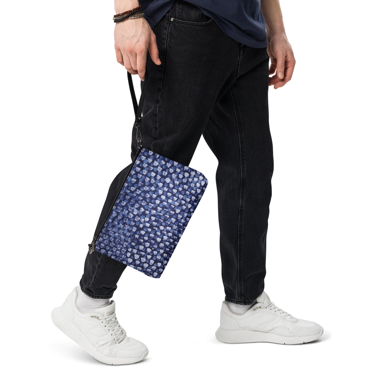 Blue Dotted Adire Crossbody Bag