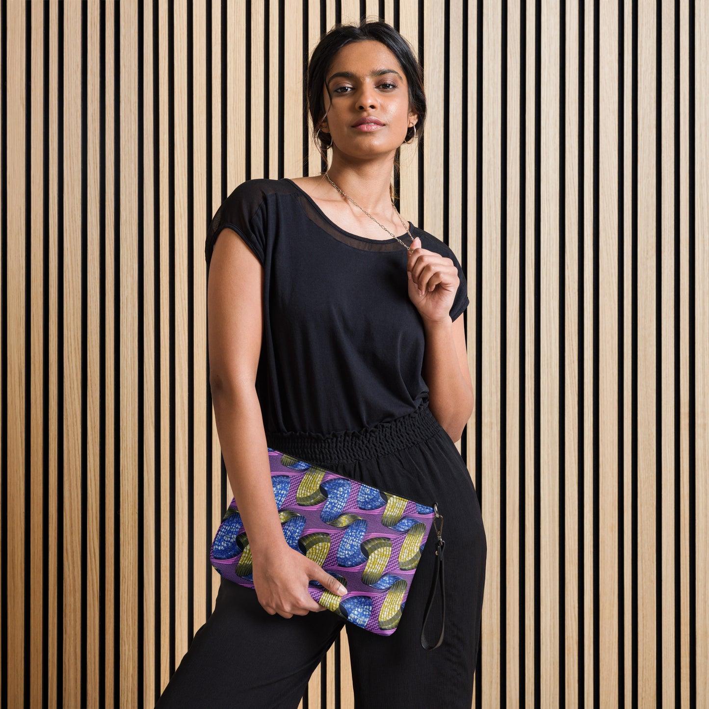 Blue Green Pink Ankara Crossbody Bag