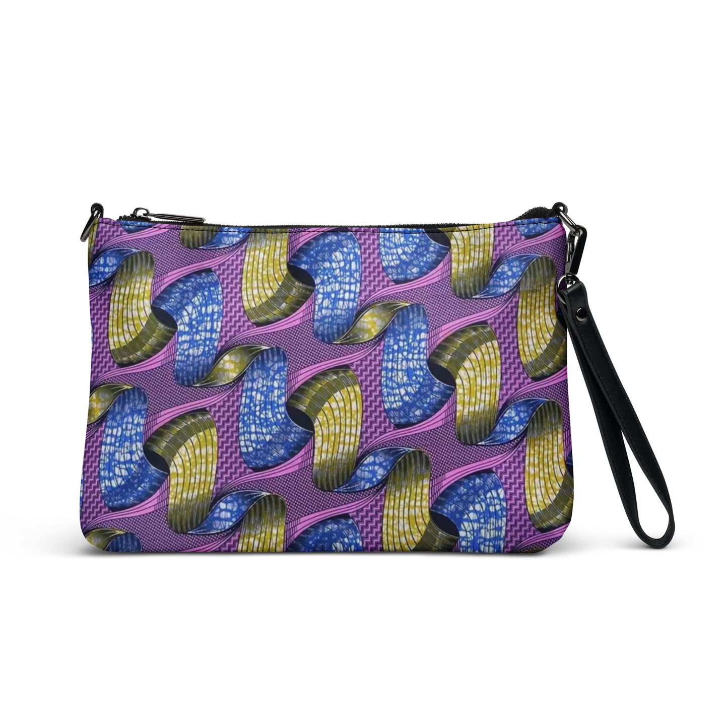 Blue Green Pink Ankara Crossbody Bag