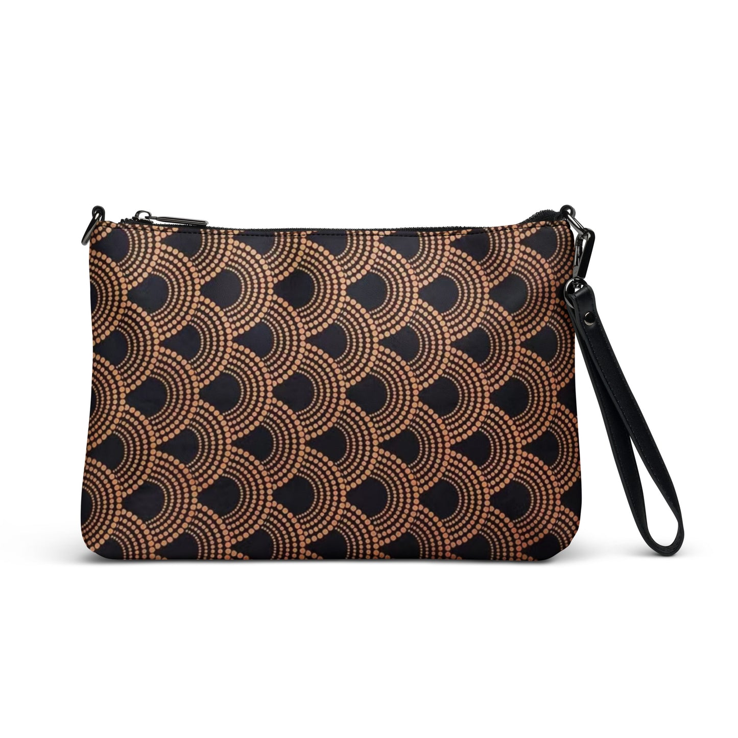 Brown Abstract Ankara Crossbody Bag