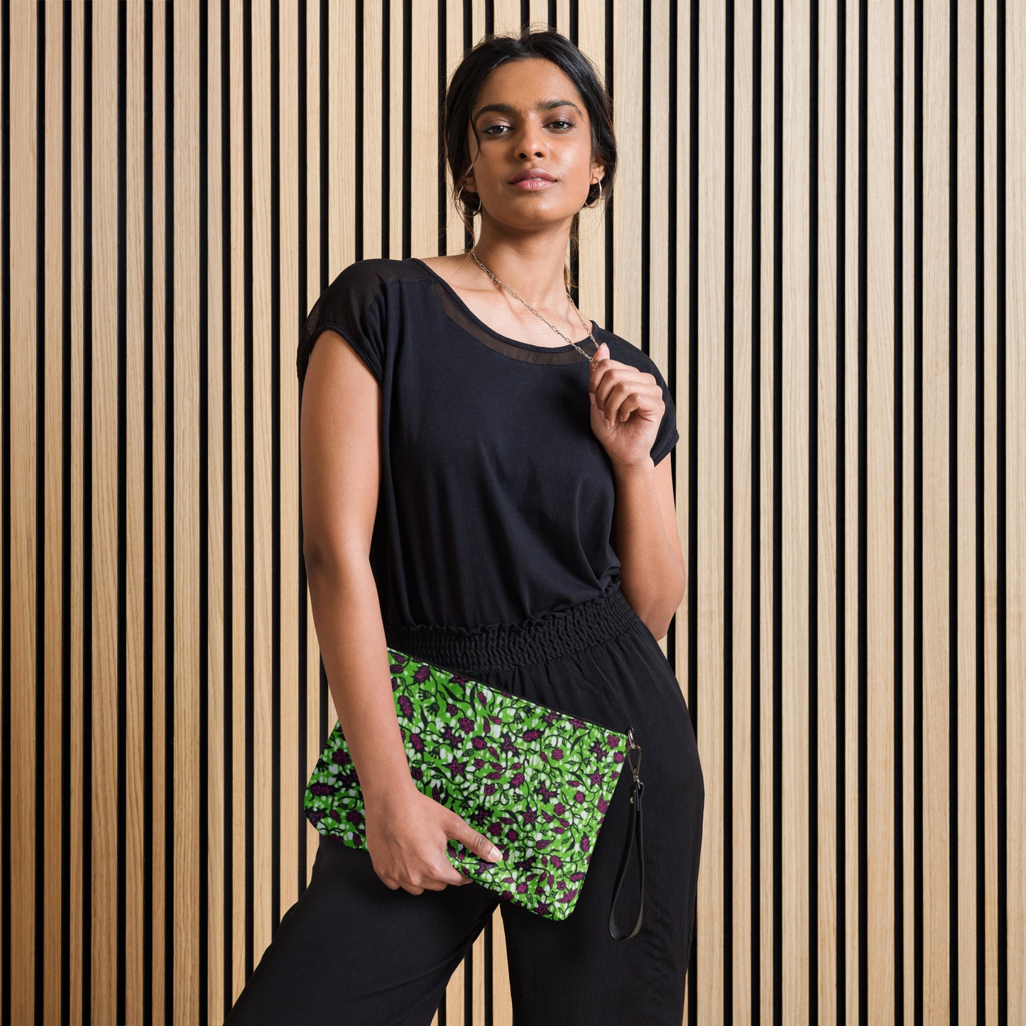 Green Burgundy Ankara Crossbody Bag