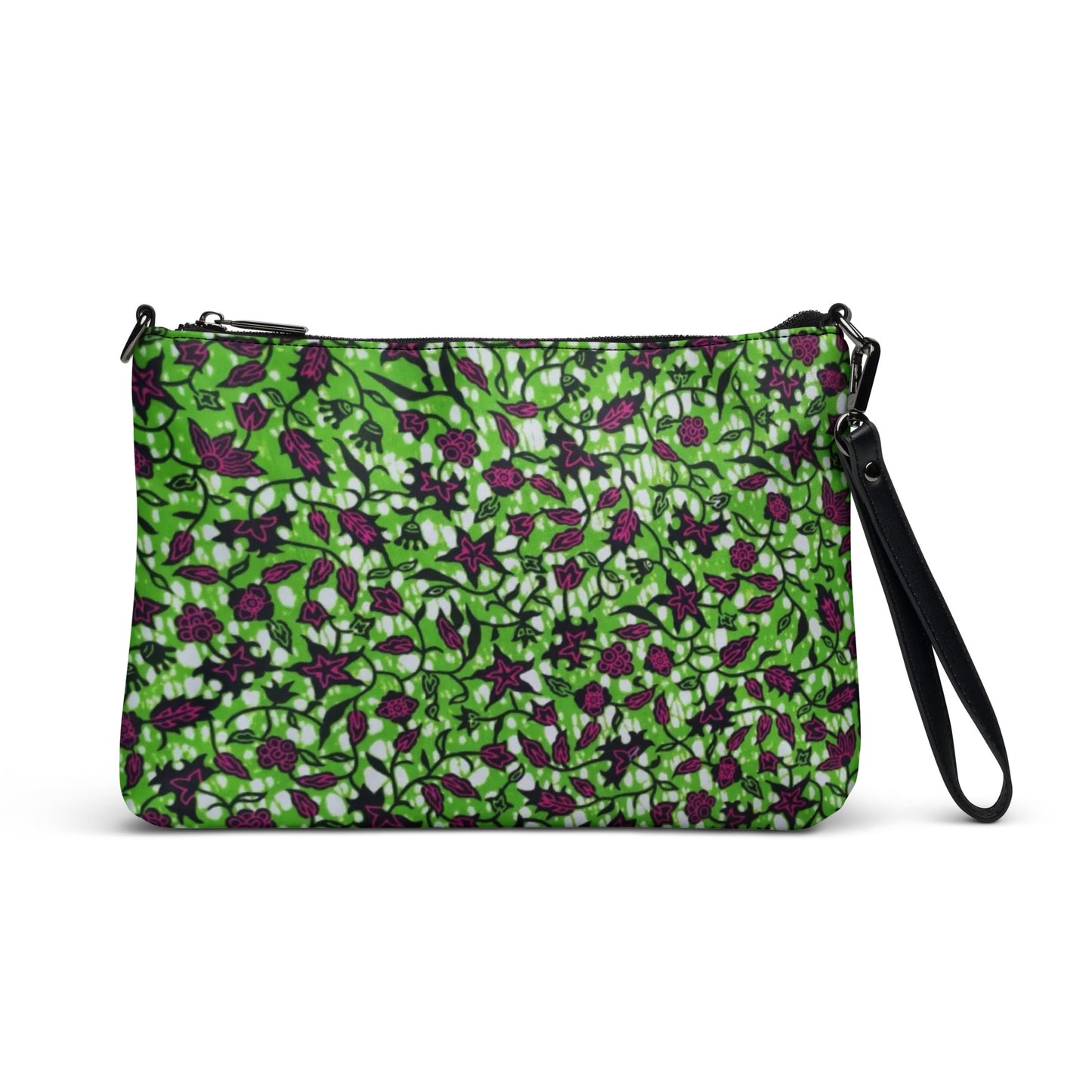 Green Burgundy Ankara Crossbody Bag
