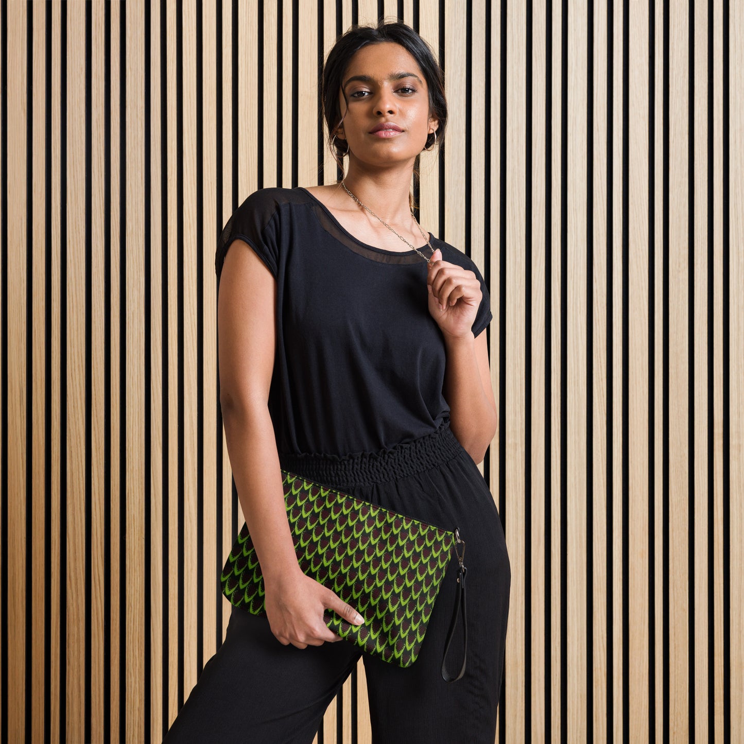 Green Flame Ankara Crossbody Bag