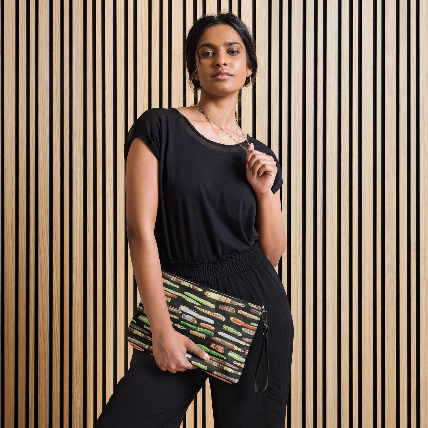 Green Pen Ankara Crossbody Bag