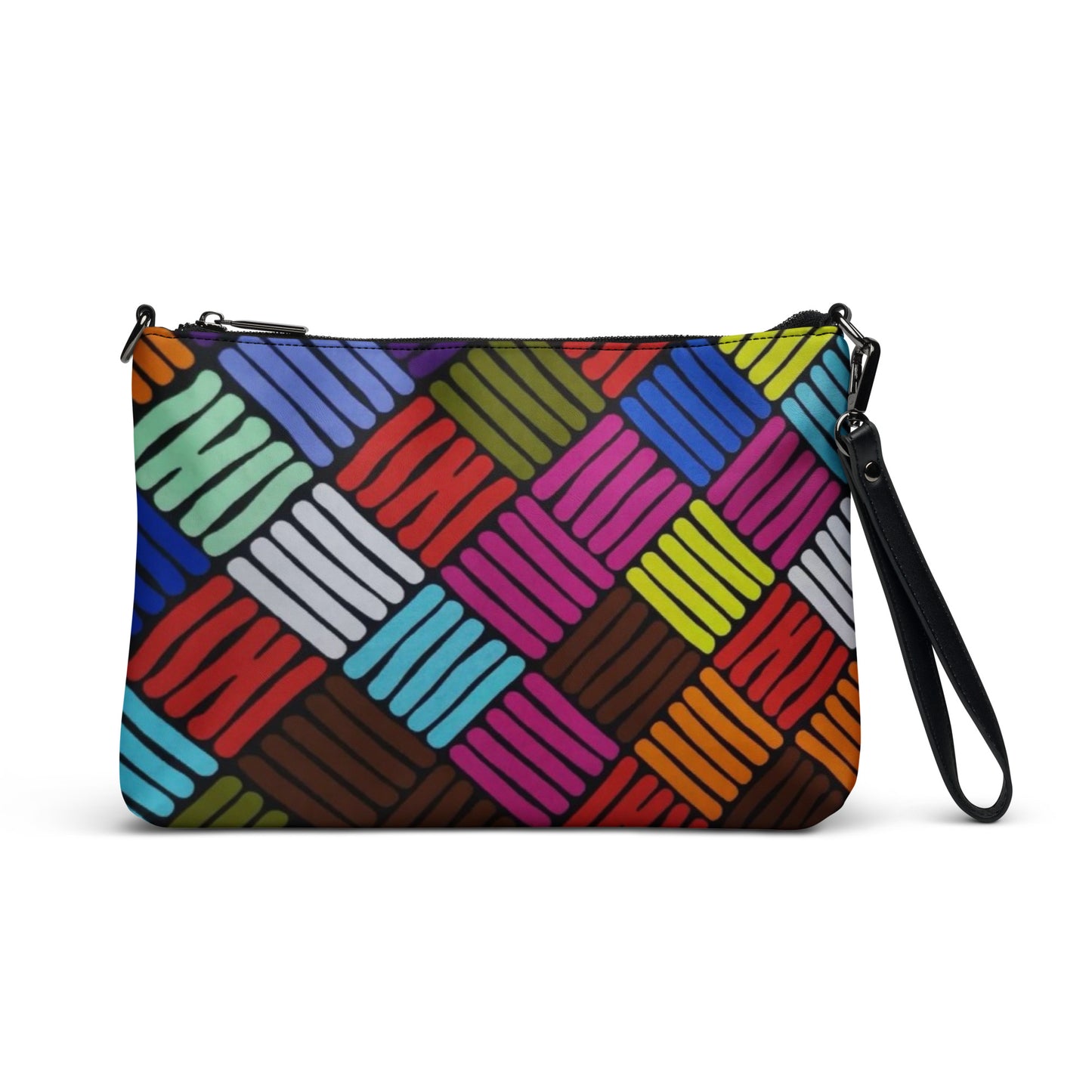 Multicolour Line Square Ankara Crossbody Bag