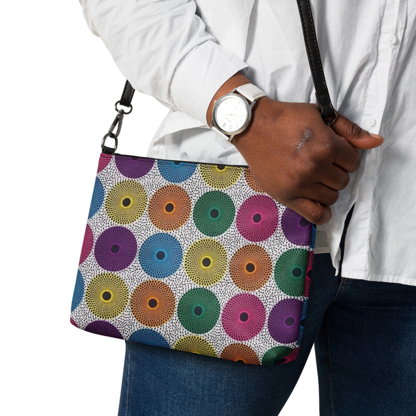 Multicolour Mandela Ankara Crossbody Bag