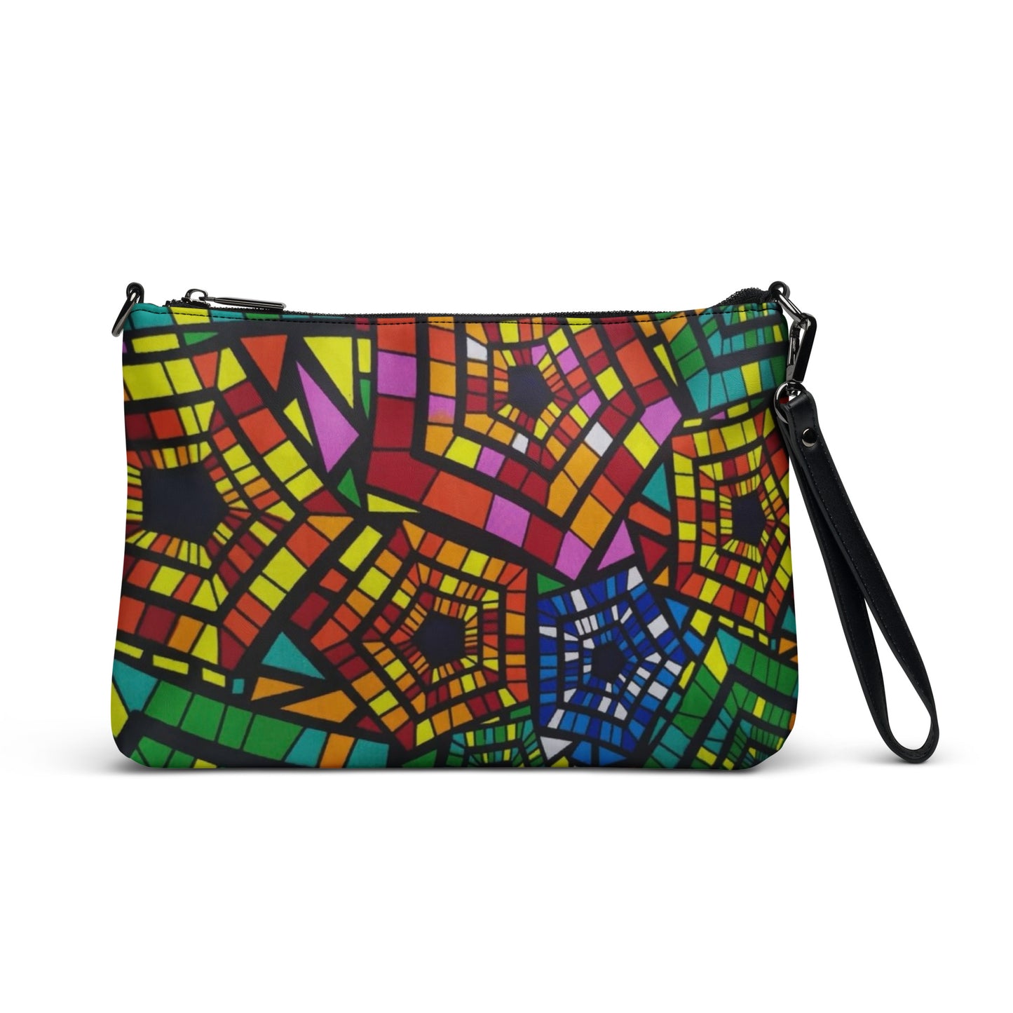 Multicolour Pentagon Ankara Crossbody Bag