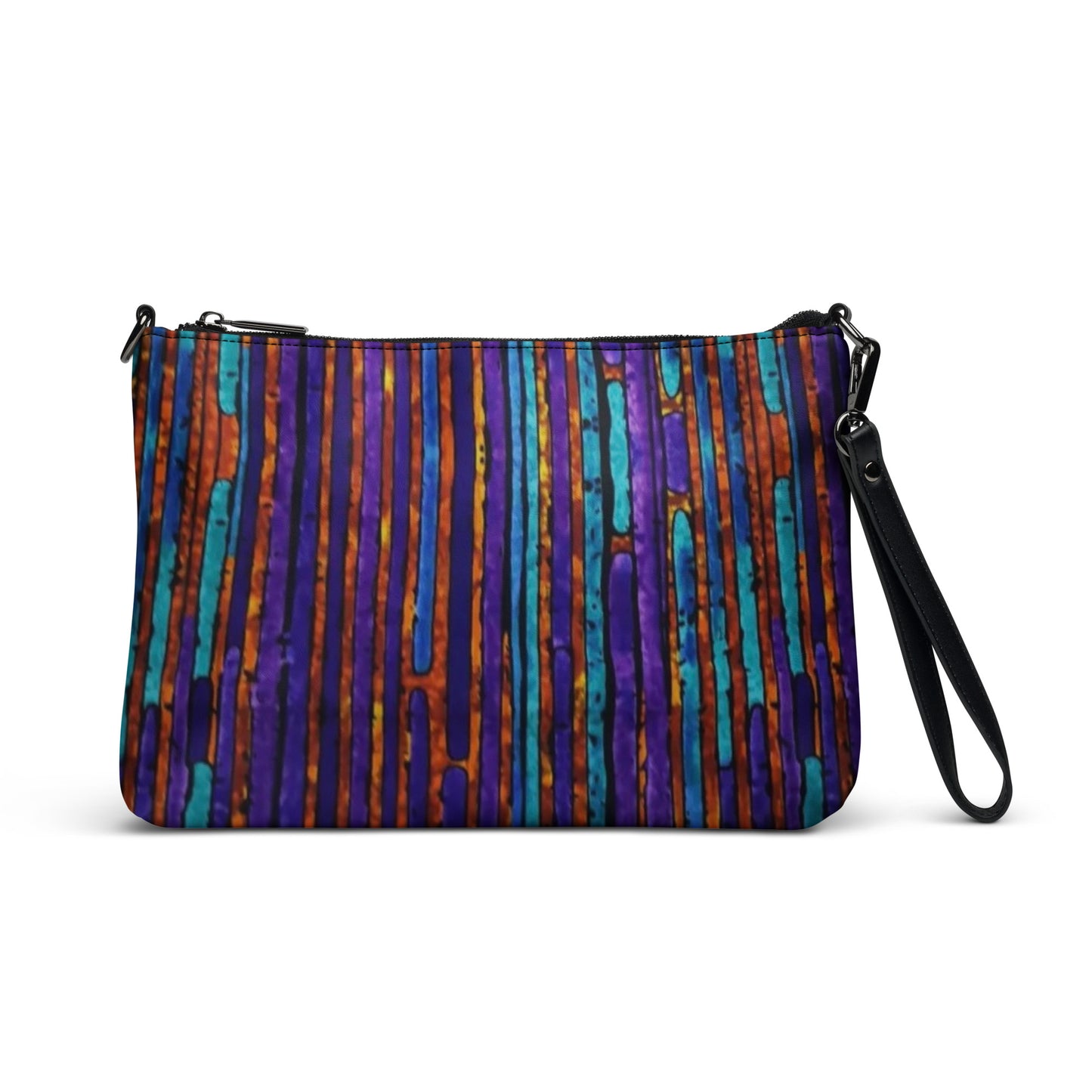 Purple Blue Orange Ankara Crossbody Bag