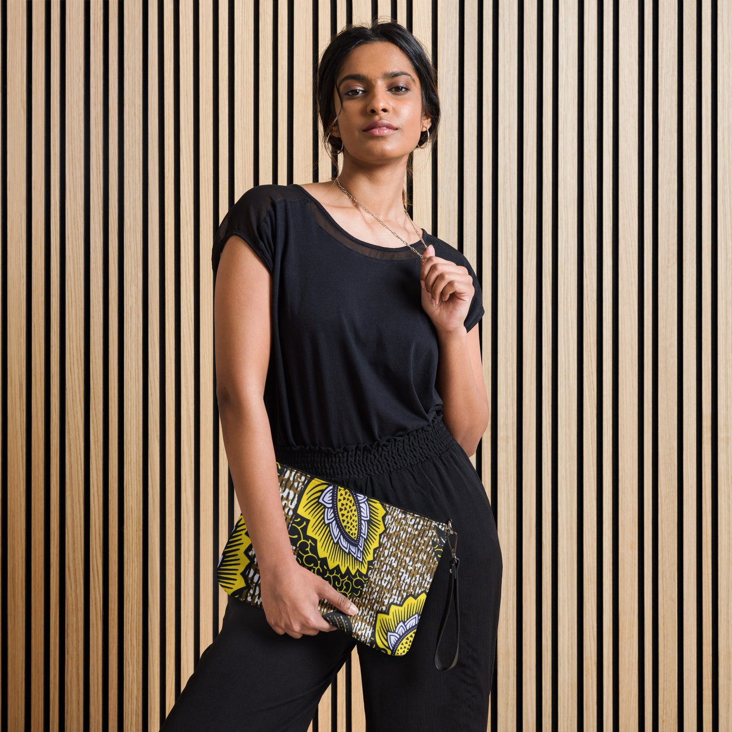 Yellow Brown Ankara Crossbody Bag