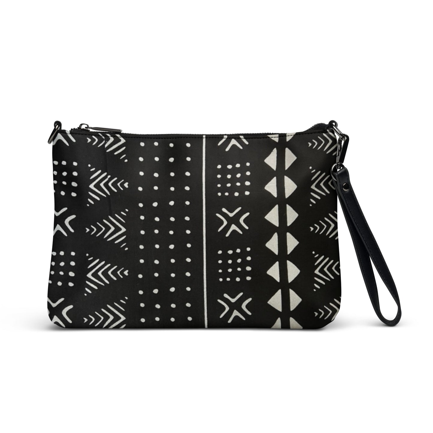 Black & White African Print Ankara Crossbody Bag