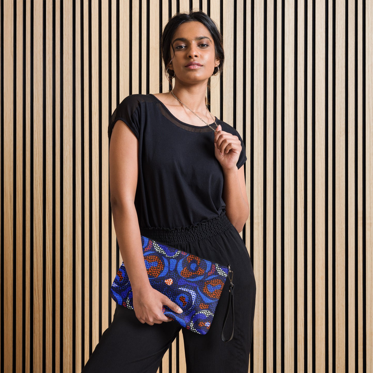 Blue & Orange Abstract Ankara Crossbody Bag