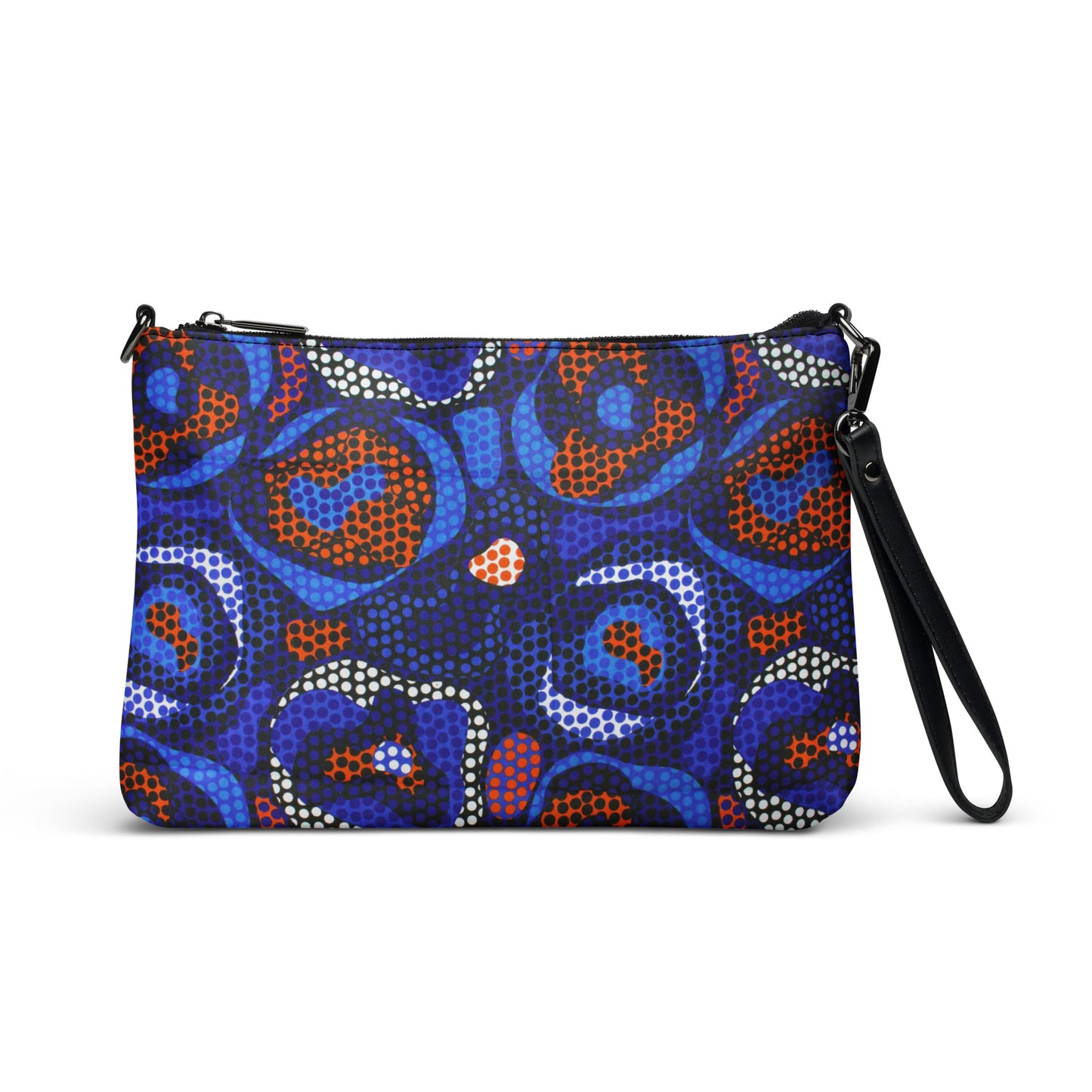 Blue & Orange Abstract Ankara Crossbody Bag