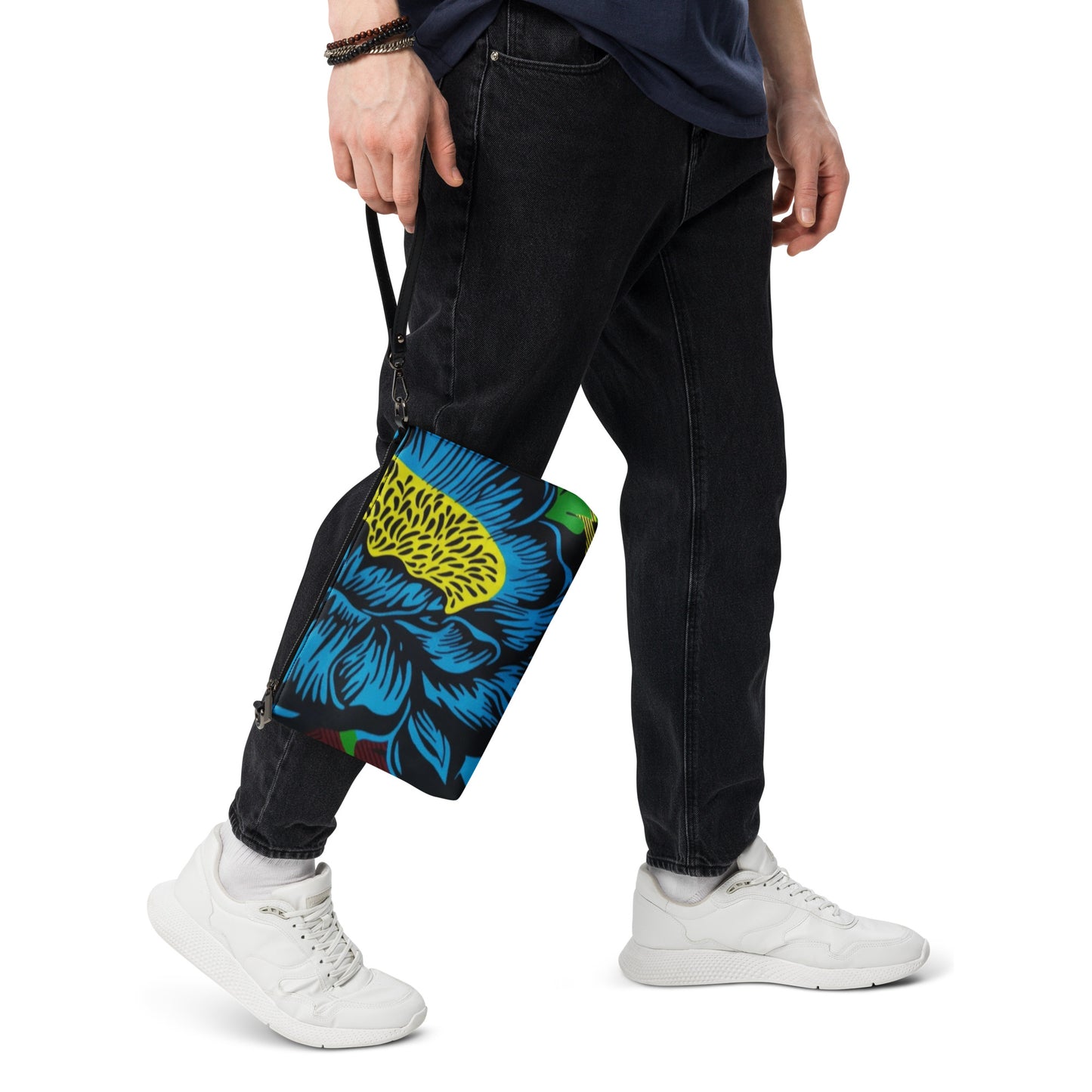 Bright Floral Ankara Crossbody Bag