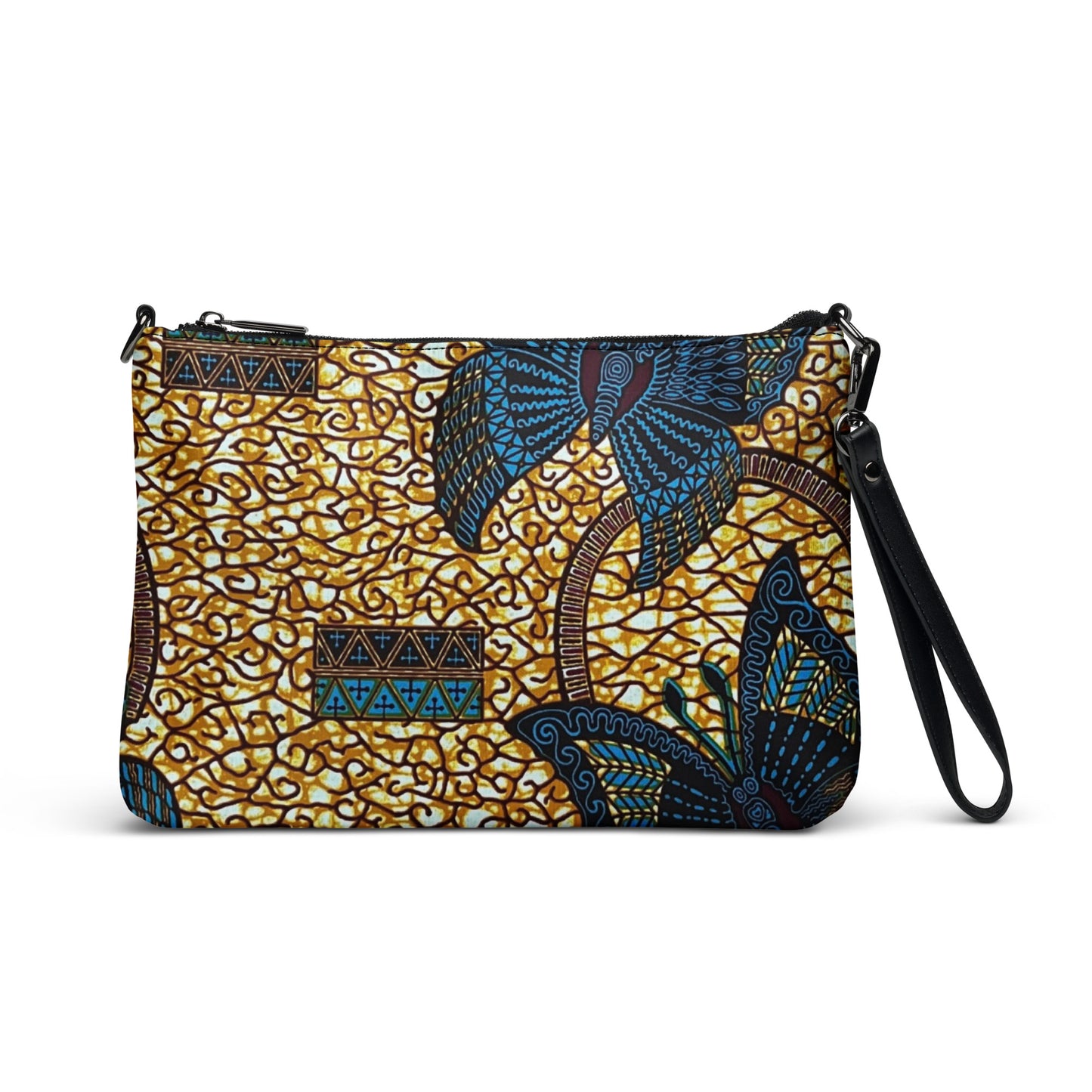 Butterfly Brown Ankara Crossbody Bag