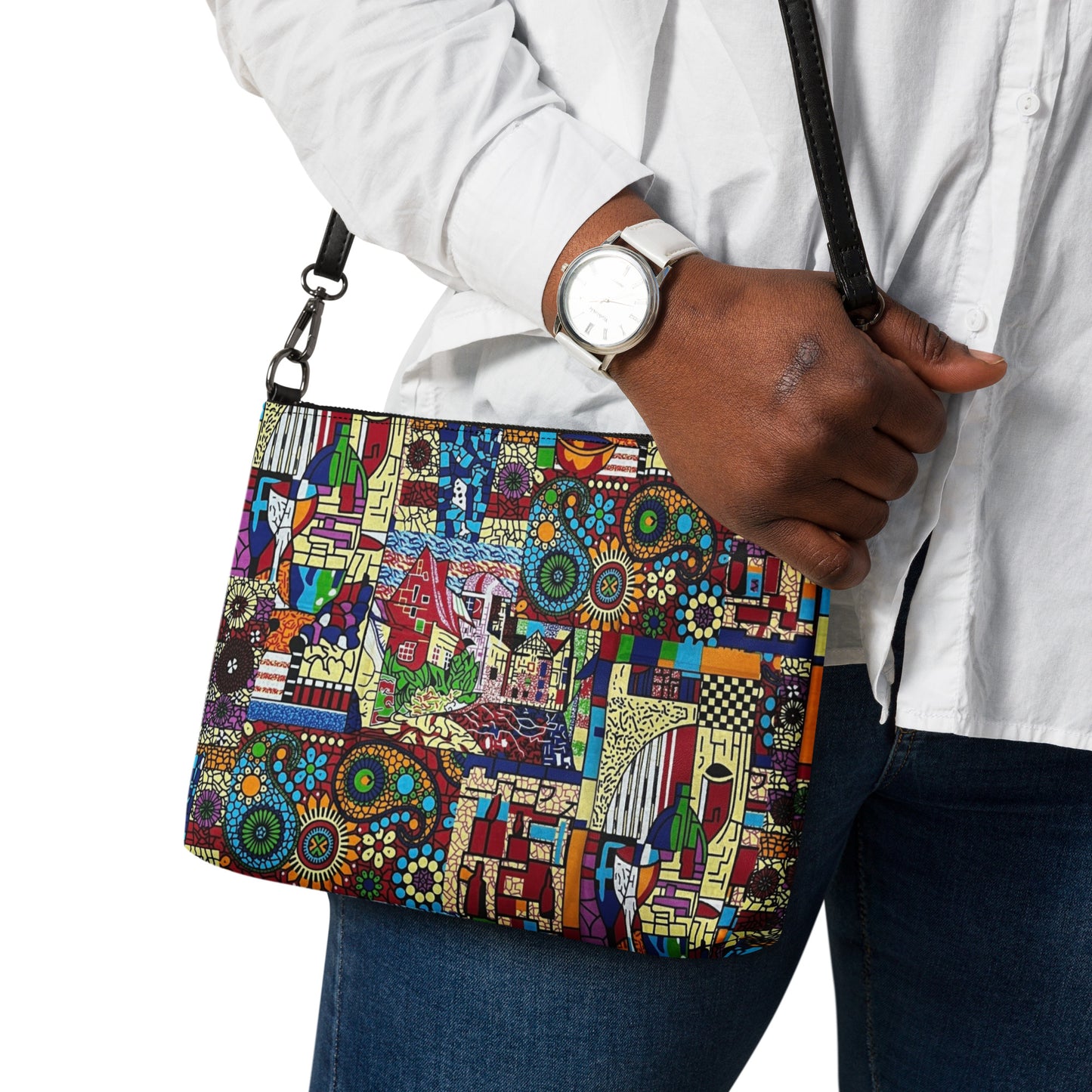 Colourful Art Ankara Crossbody Bag