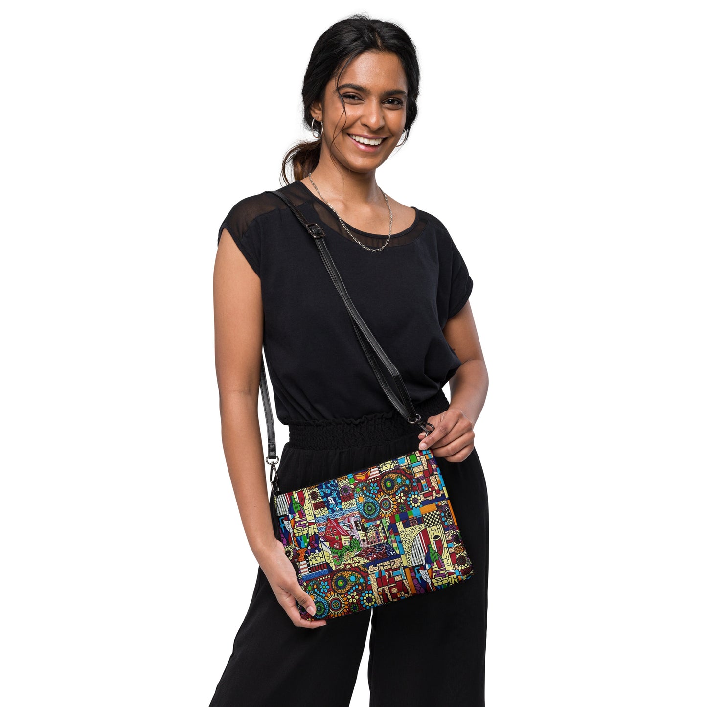 Colourful Art Ankara Crossbody Bag