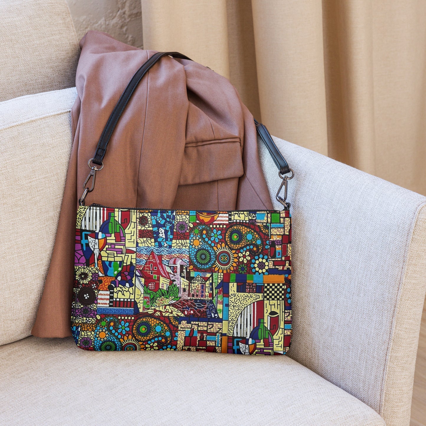 Colourful Art Ankara Crossbody Bag