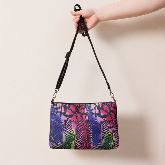 Colourful Shapes Ankara Crossbody Bag