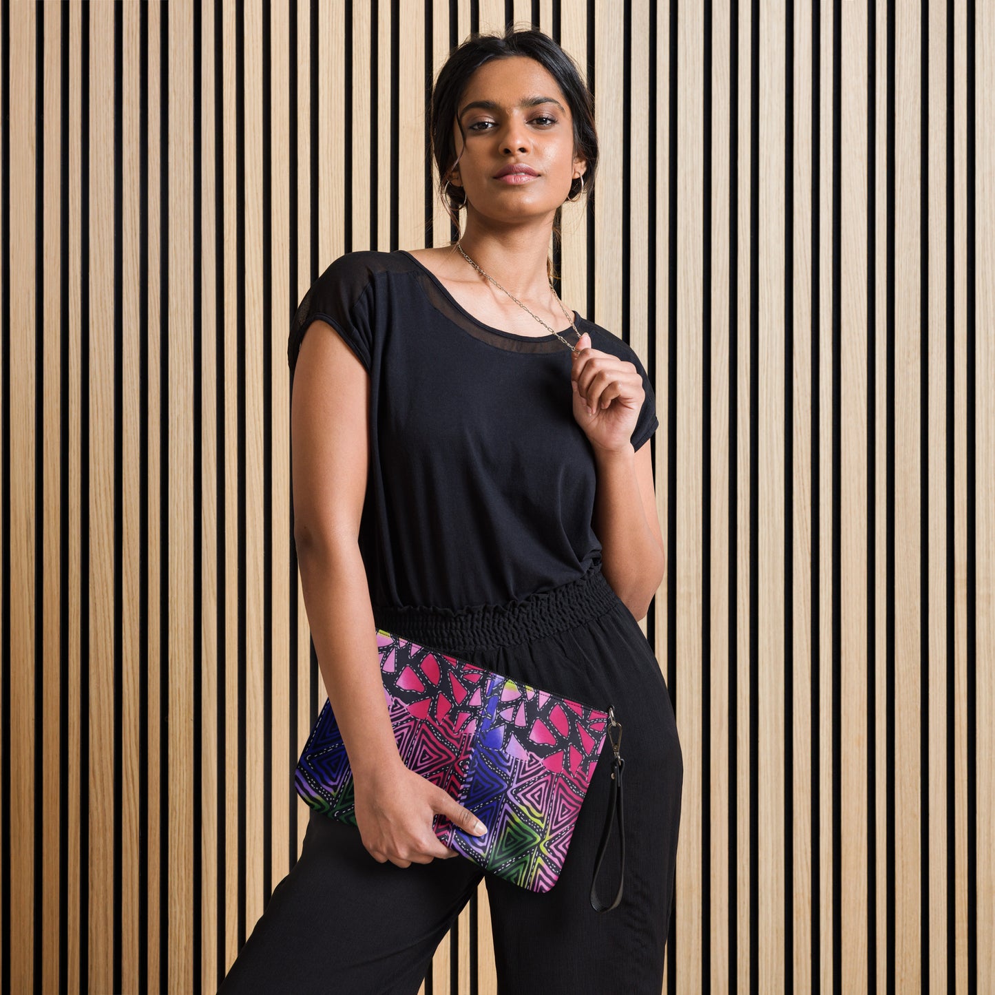 Colourful Shapes Ankara Crossbody Bag