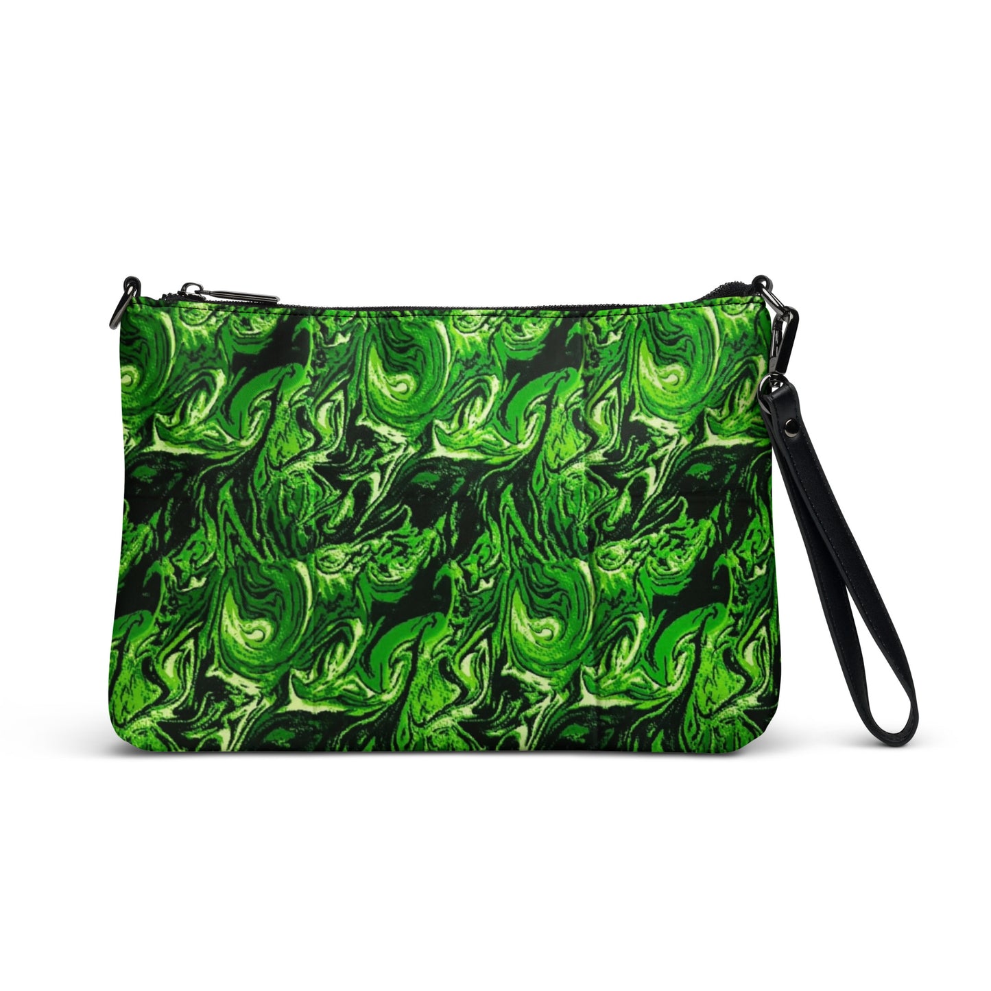 Green Abstract Ankara Crossbody Bag