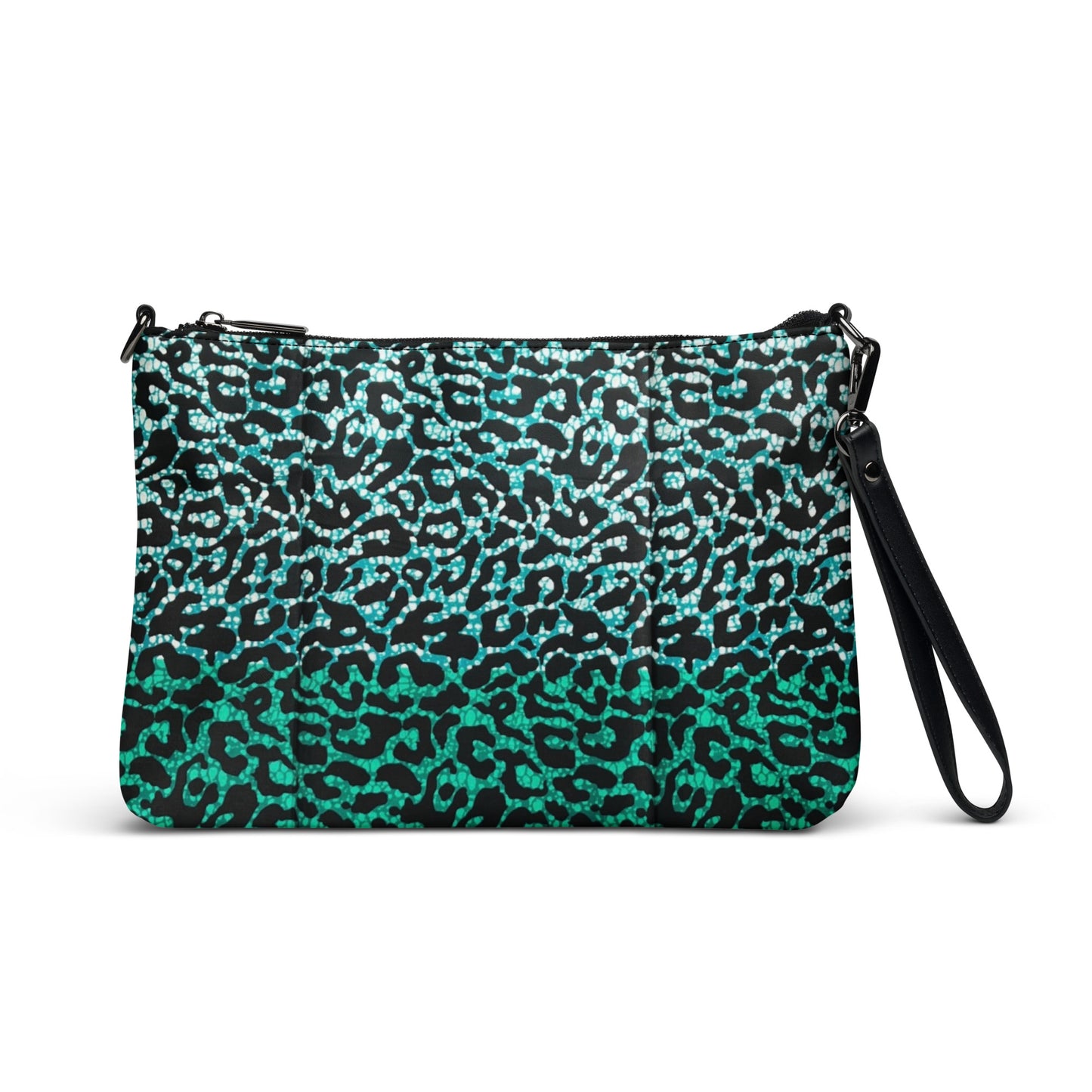 Green Leopard Ankara Crossbody Bag