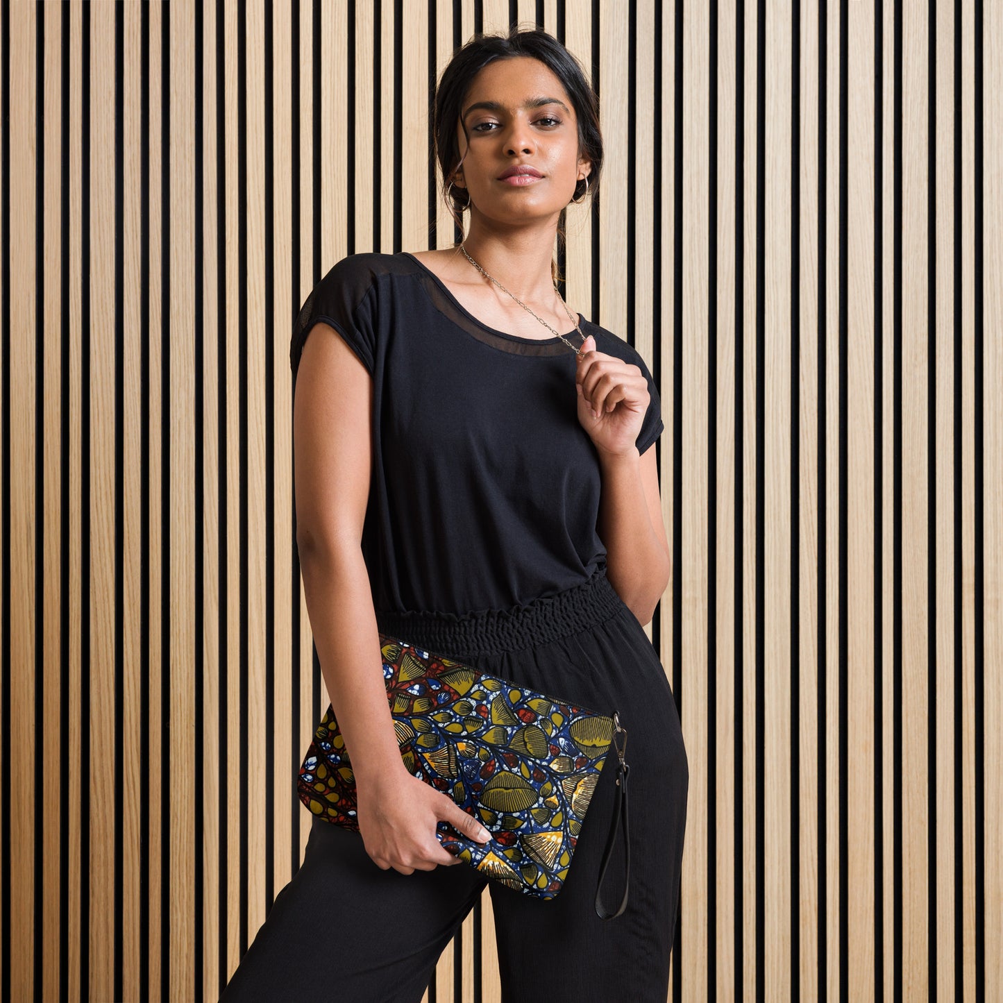 Leafy Abstract Ankara Crossbody Bag