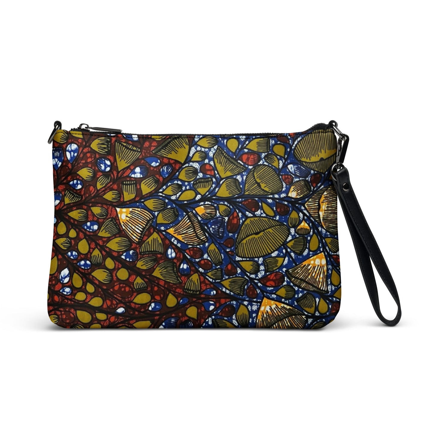 Leafy Abstract Ankara Crossbody Bag