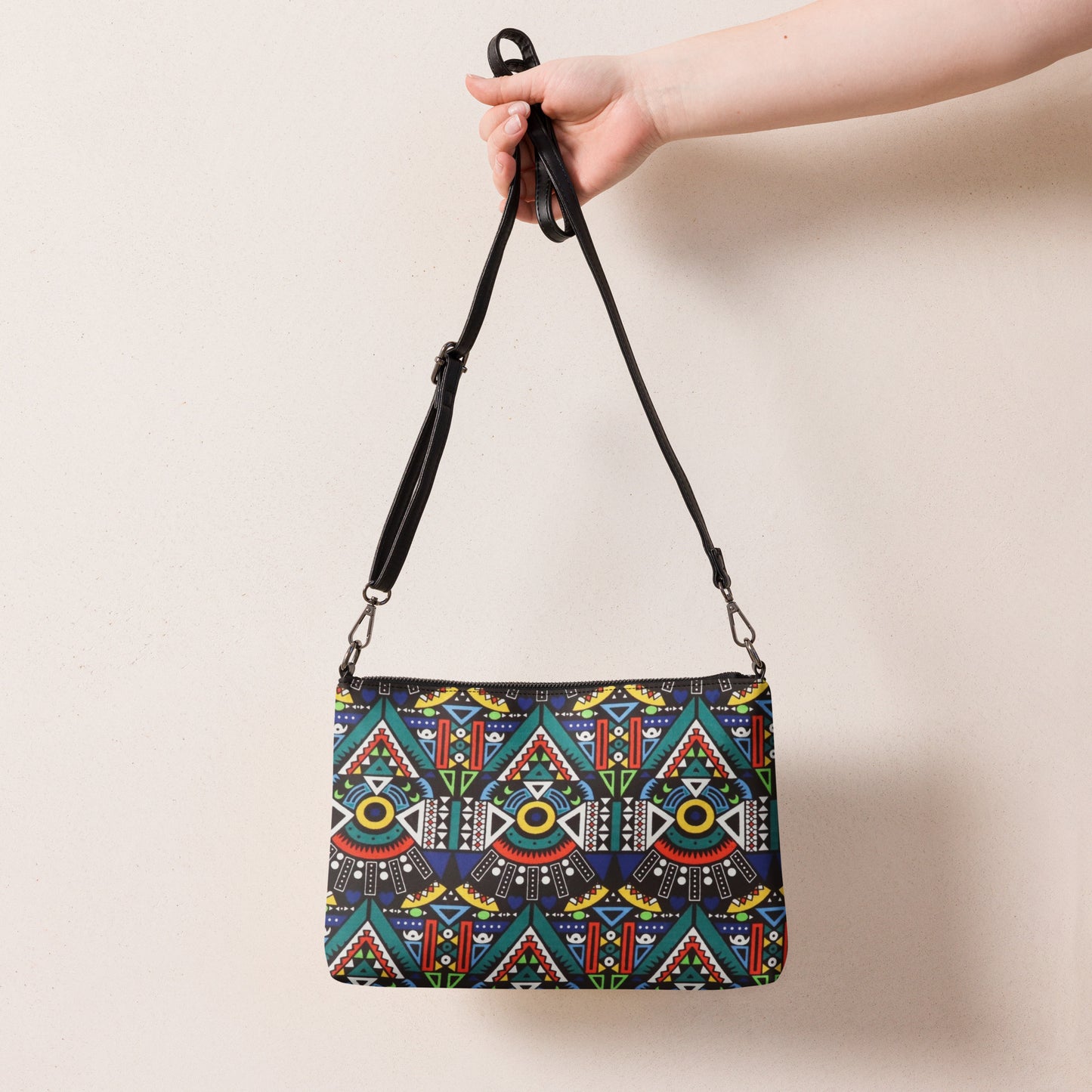 Multicolour Bogolan Ankara Crossbody Bag