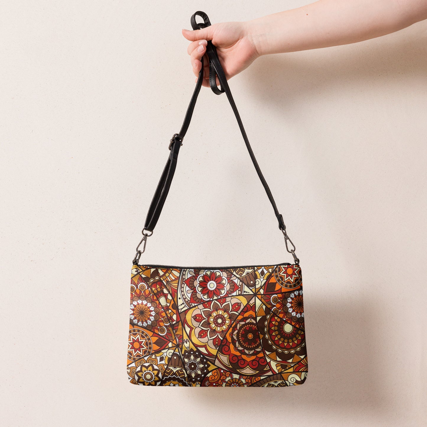 Multicolour Brown Ankara Crossbody Bag