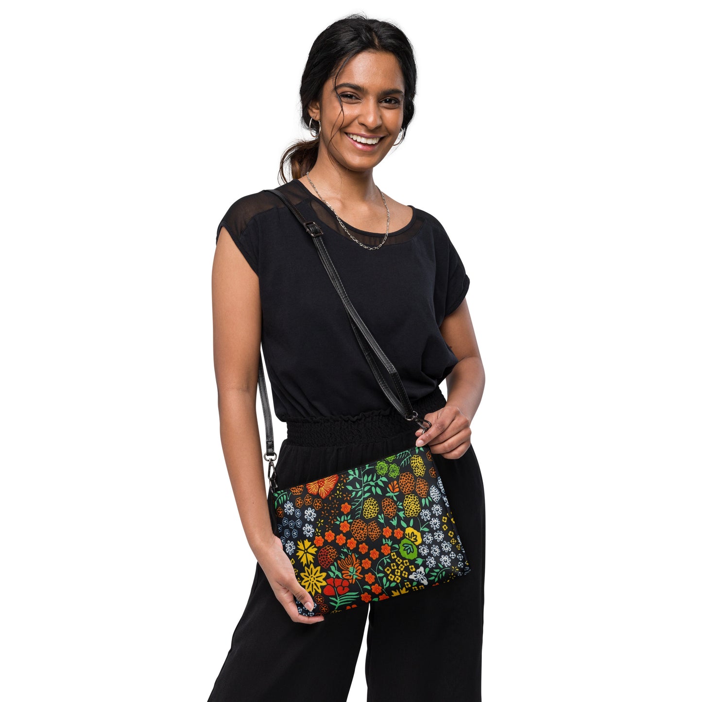 Multicolour Floral Ankara Crossbody Bag