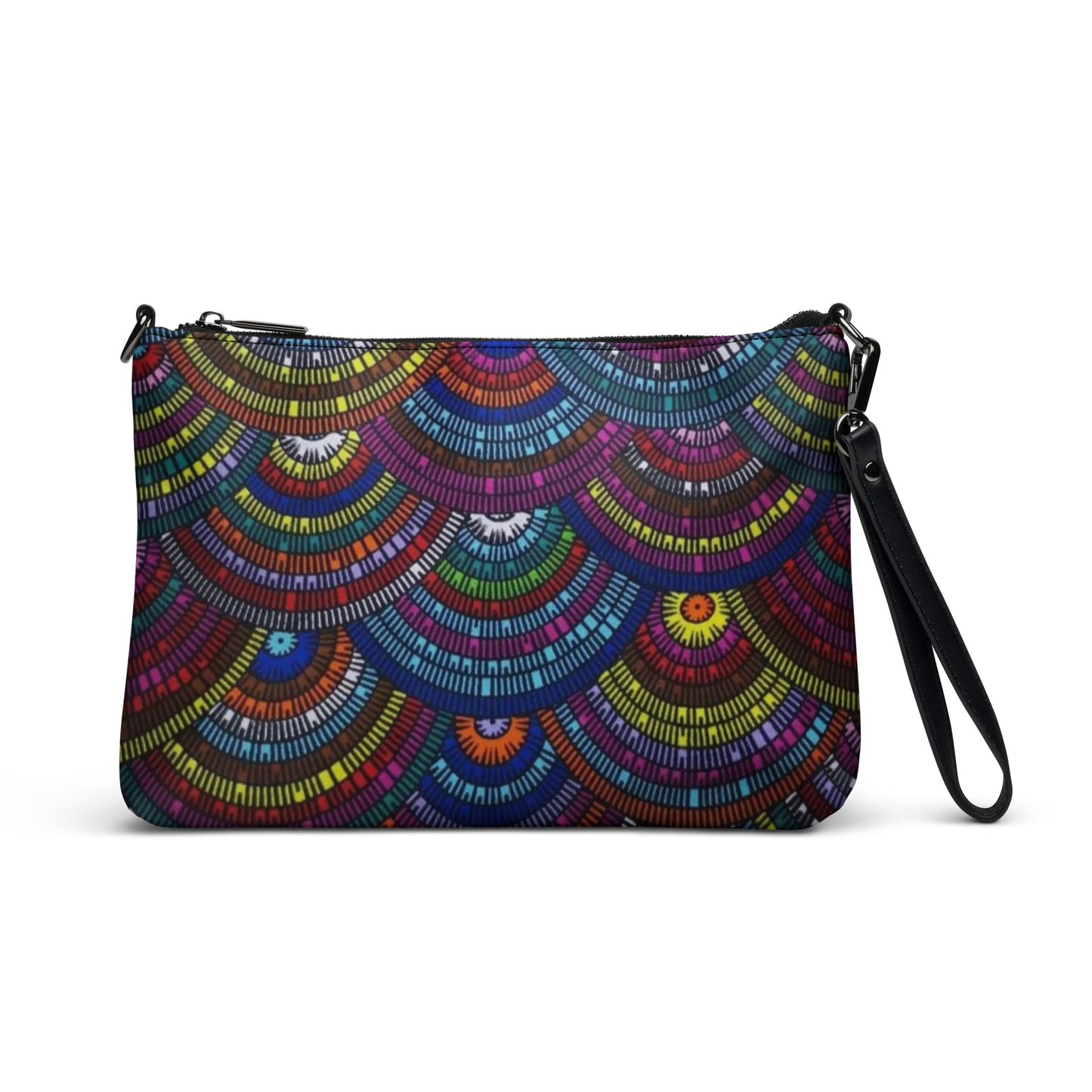 Multicolour Half Circle Ankara Crossbody Bag