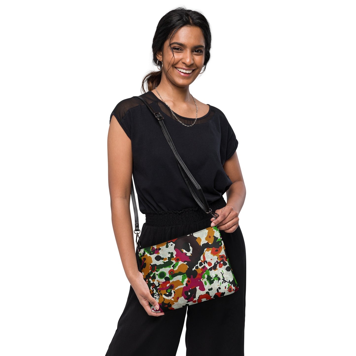 Multicolour Paint Ankara Crossbody Bag